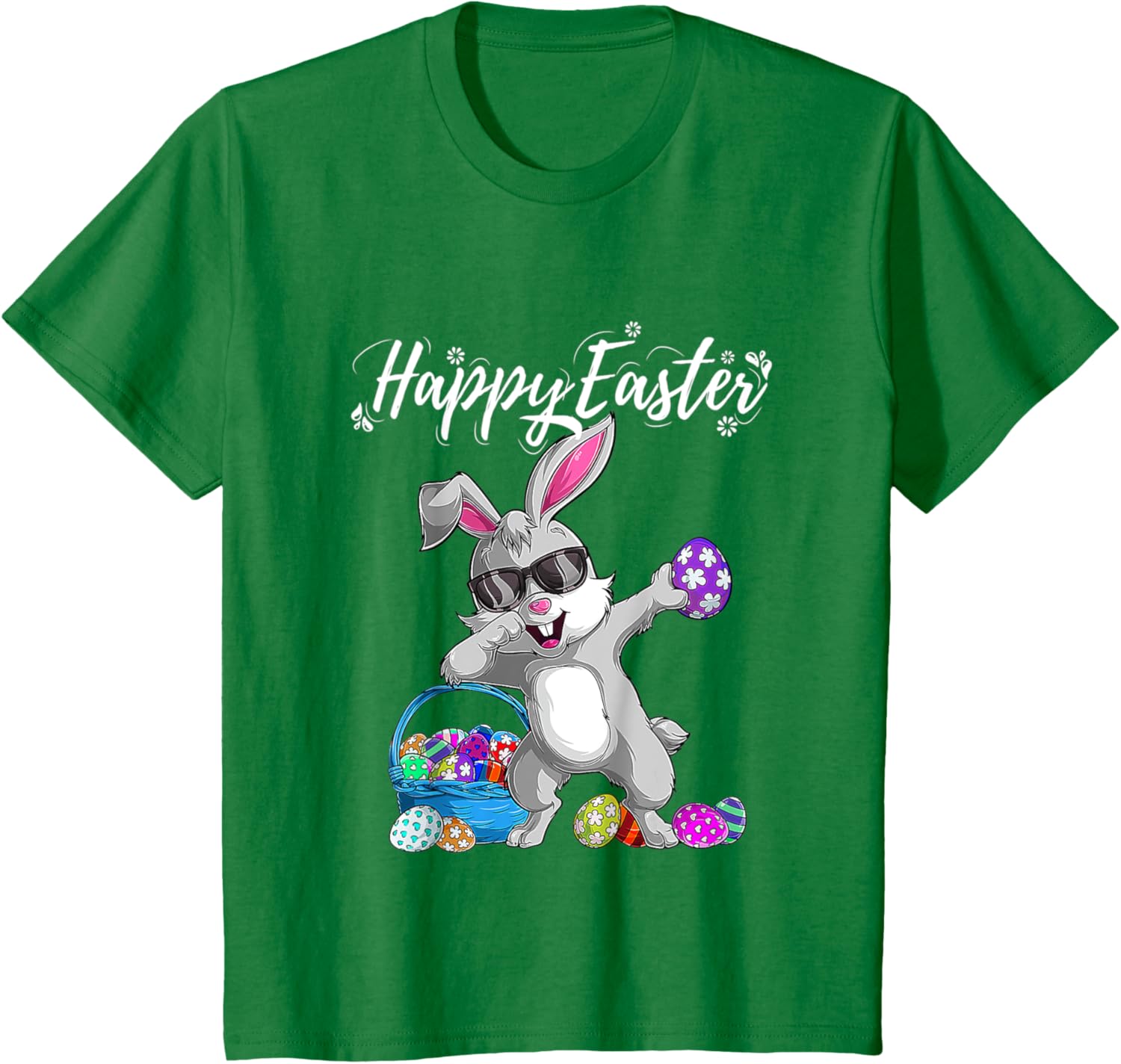 Dabbing Rabbit Happy Easter Day Eggs Cute Ears Bunny Funny T-Shirt