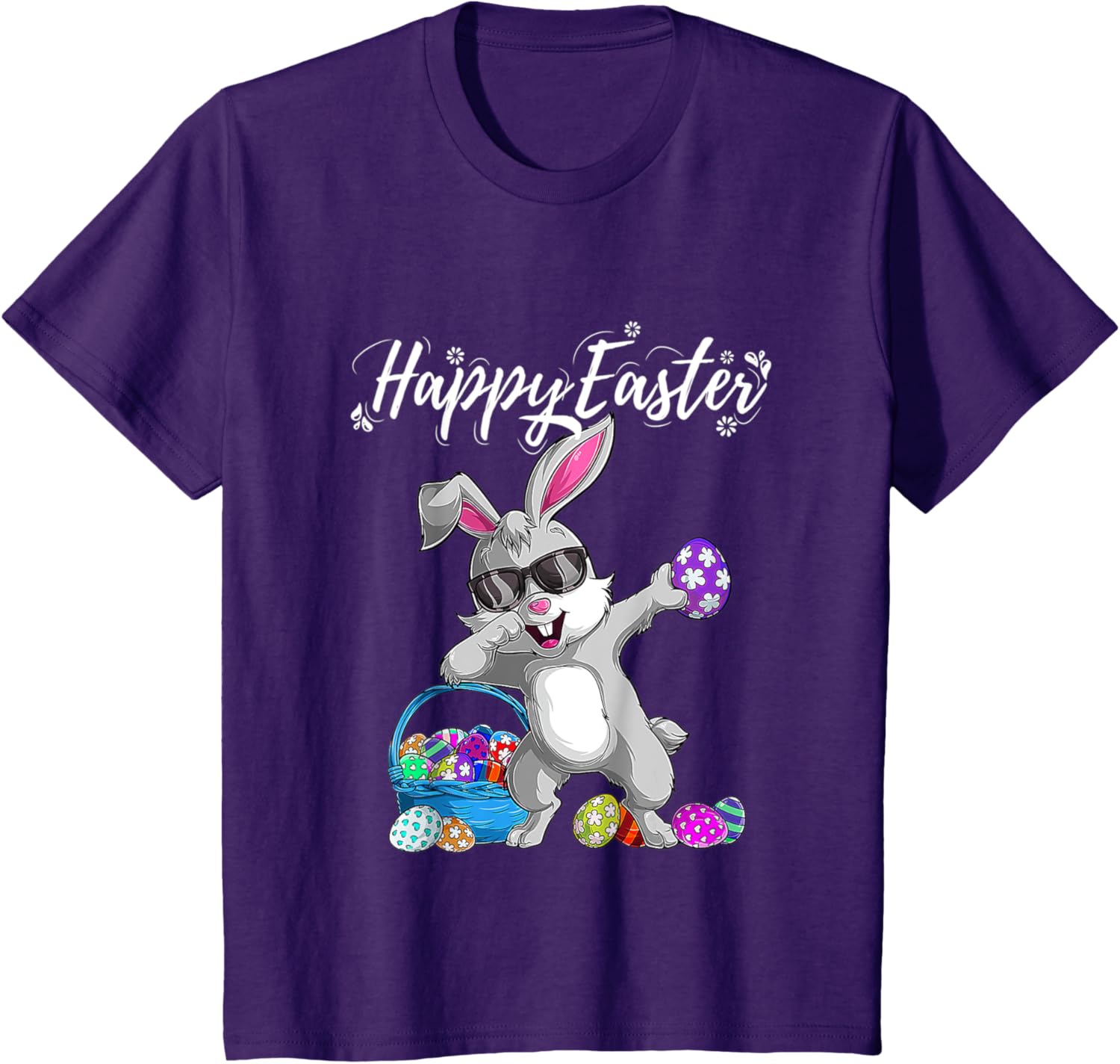 Dabbing Rabbit Happy Easter Day Eggs Cute Ears Bunny Funny T-Shirt