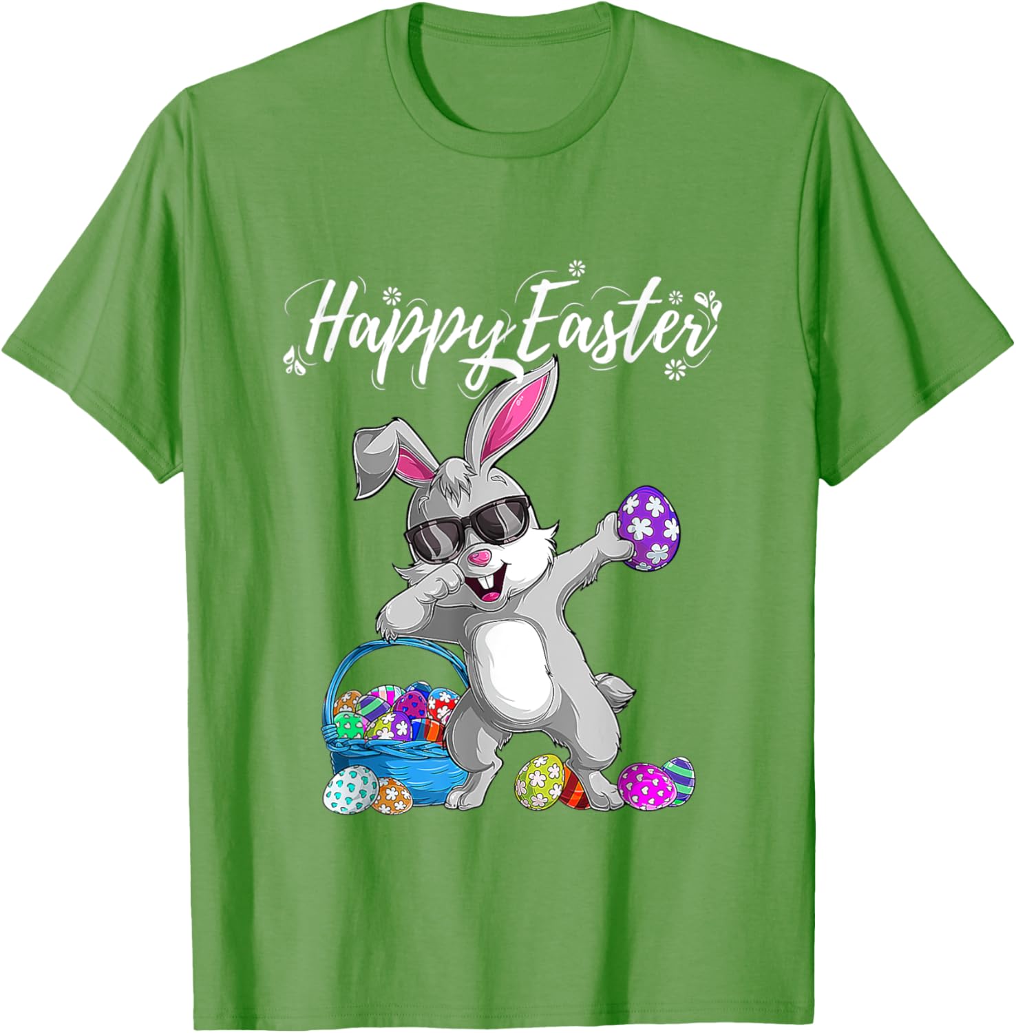 Dabbing Rabbit Happy Easter Day Eggs Cute Ears Bunny Funny T-Shirt