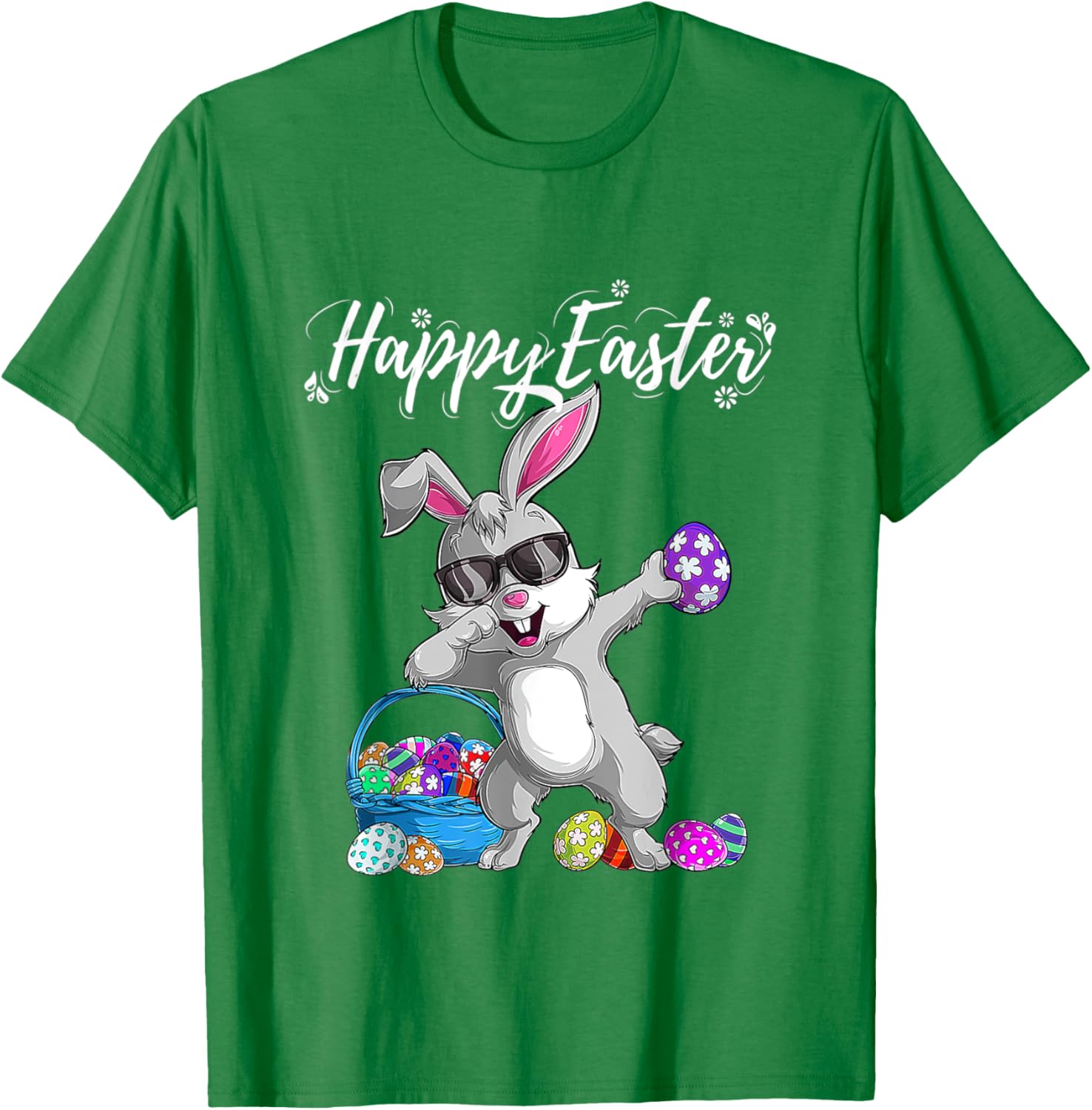 Dabbing Rabbit Happy Easter Day Eggs Cute Ears Bunny Funny T-Shirt