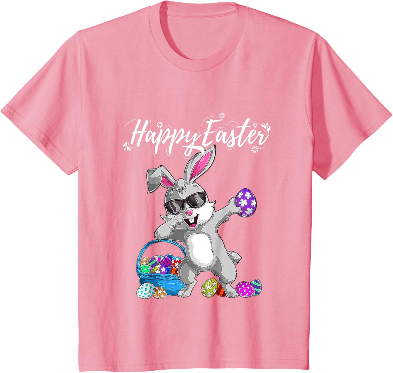 Dabbing Rabbit Happy Easter Day Eggs Cute Ears Bunny Funny T-Shirt