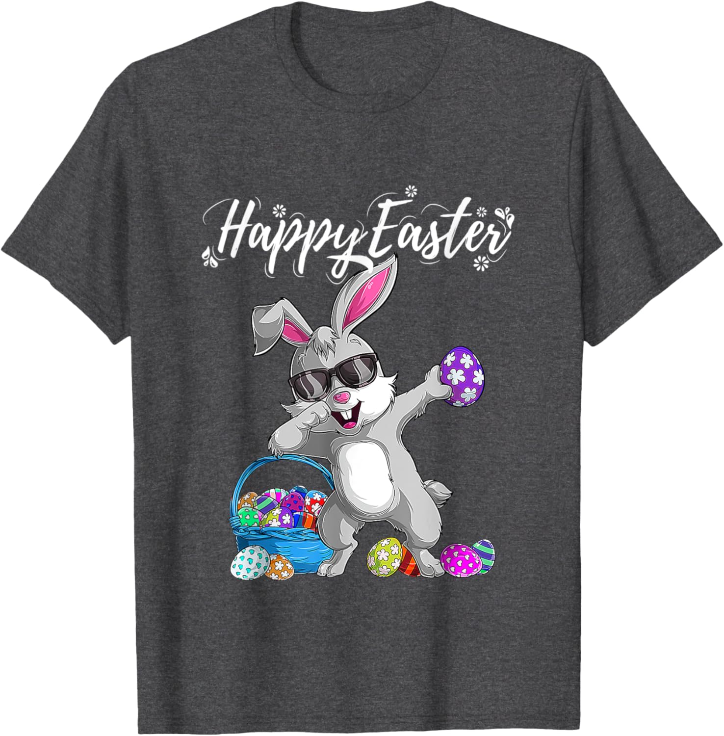 Dabbing Rabbit Happy Easter Day Eggs Cute Ears Bunny Funny T-Shirt