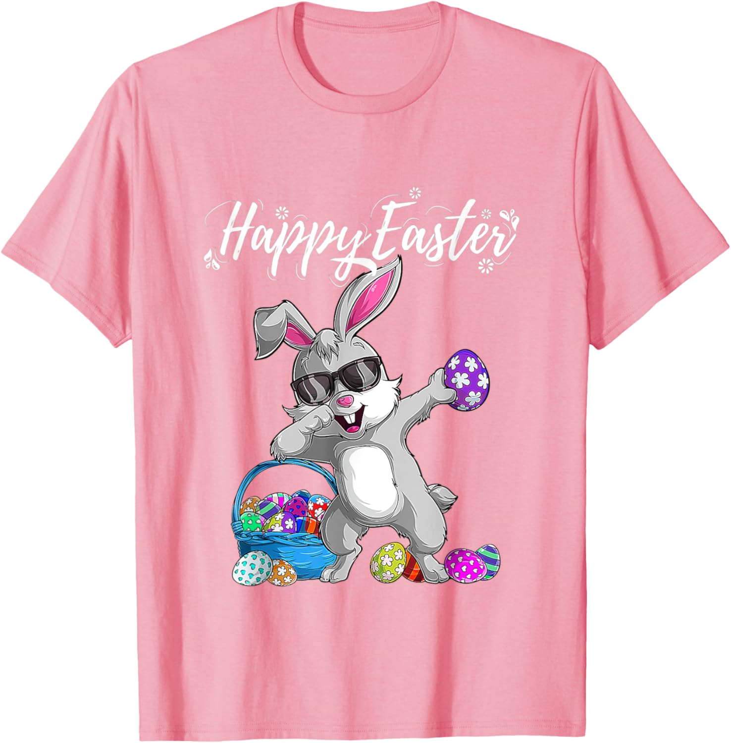 Dabbing Rabbit Happy Easter Day Eggs Cute Ears Bunny Funny T-Shirt