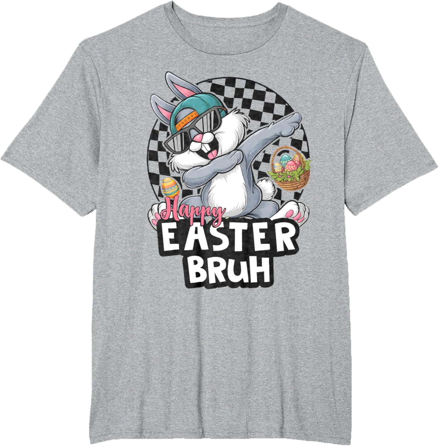 Dabbing Rabbit Sunglasses Happy Easter Bruh Bunny Spring Egg T-Shirt