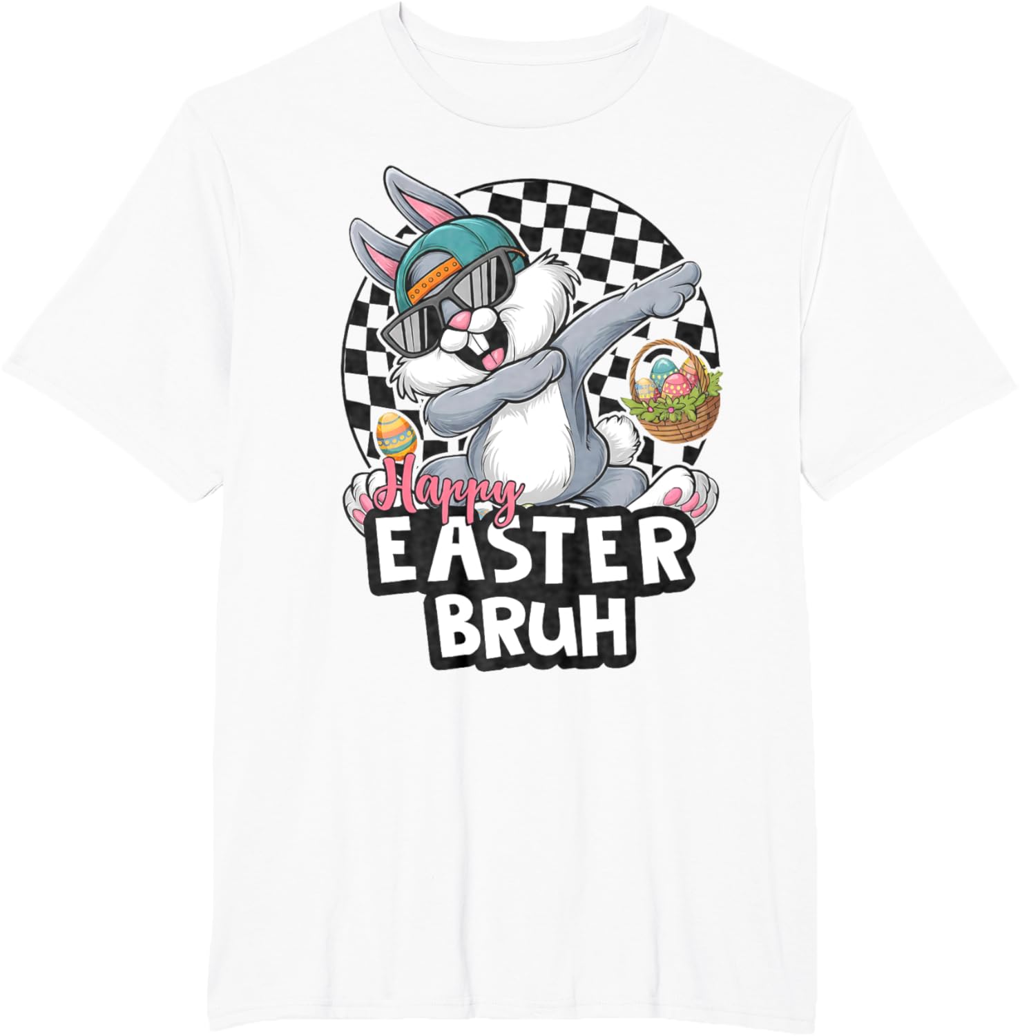 Dabbing Rabbit Sunglasses Happy Easter Bruh Bunny Spring Egg T-Shirt