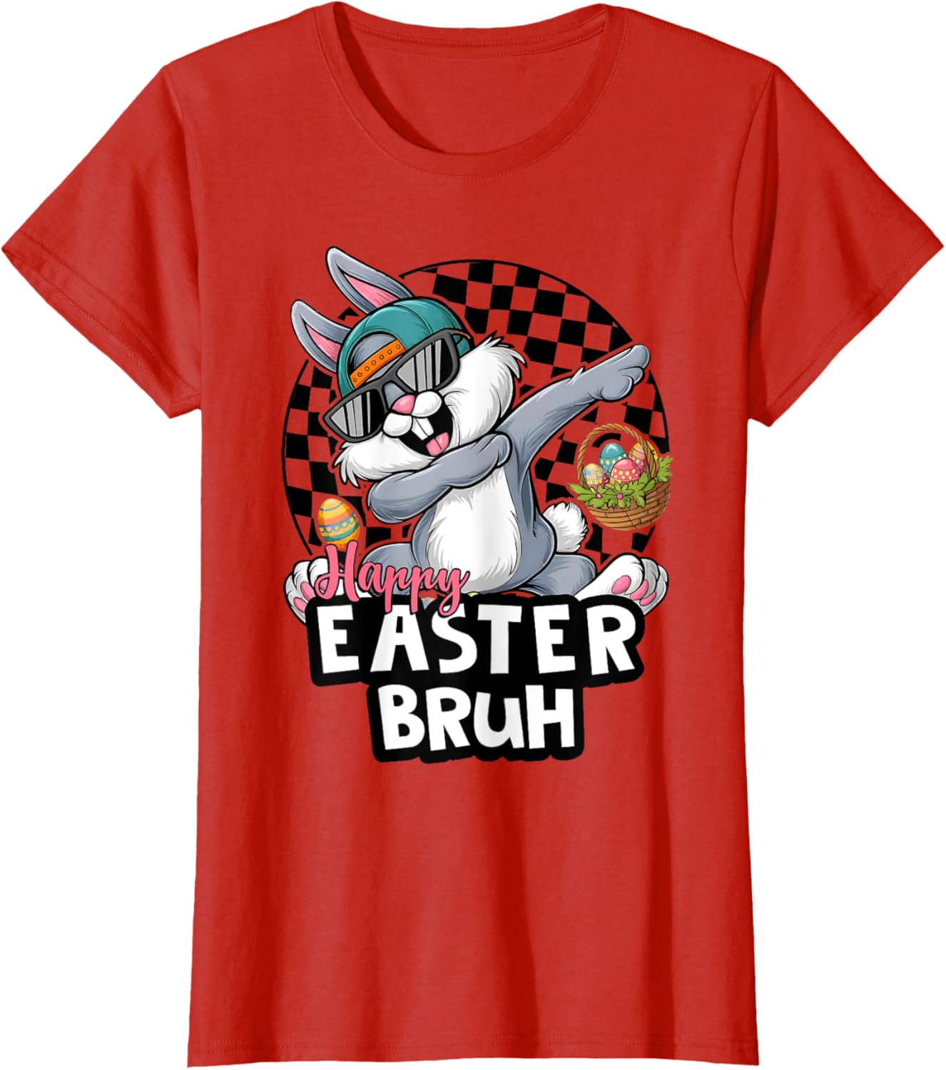 Dabbing Rabbit Sunglasses Happy Easter Bruh Bunny Spring Egg T-Shirt