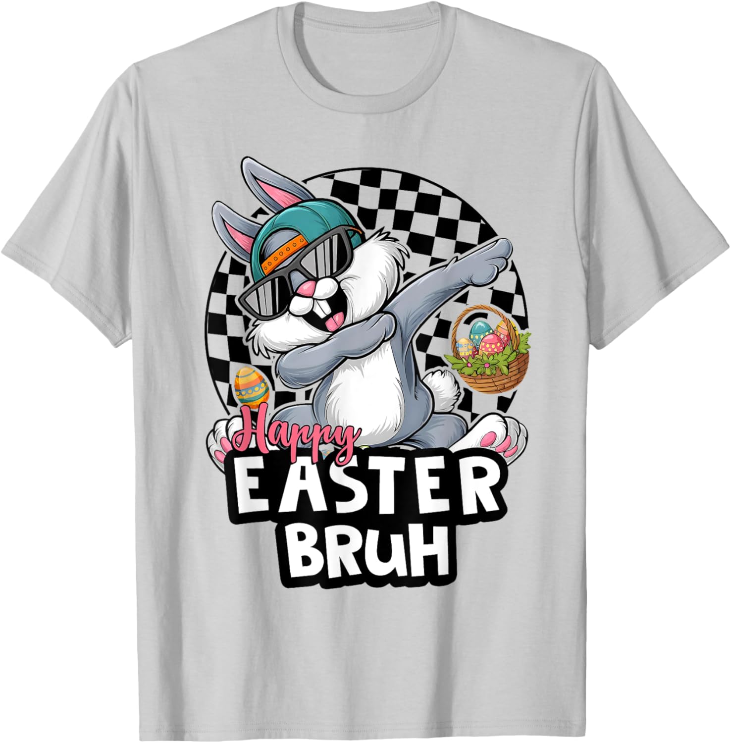 Dabbing Rabbit Sunglasses Happy Easter Bruh Bunny Spring Egg T-Shirt