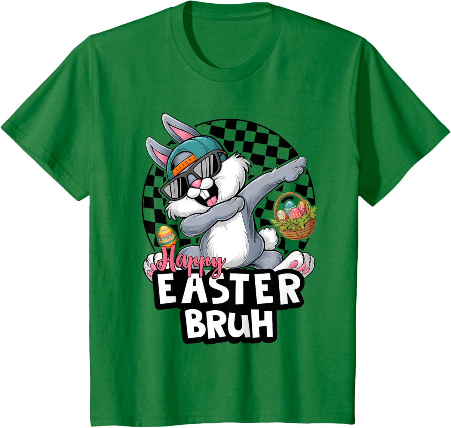 Dabbing Rabbit Sunglasses Happy Easter Bruh Bunny Spring Egg T-Shirt