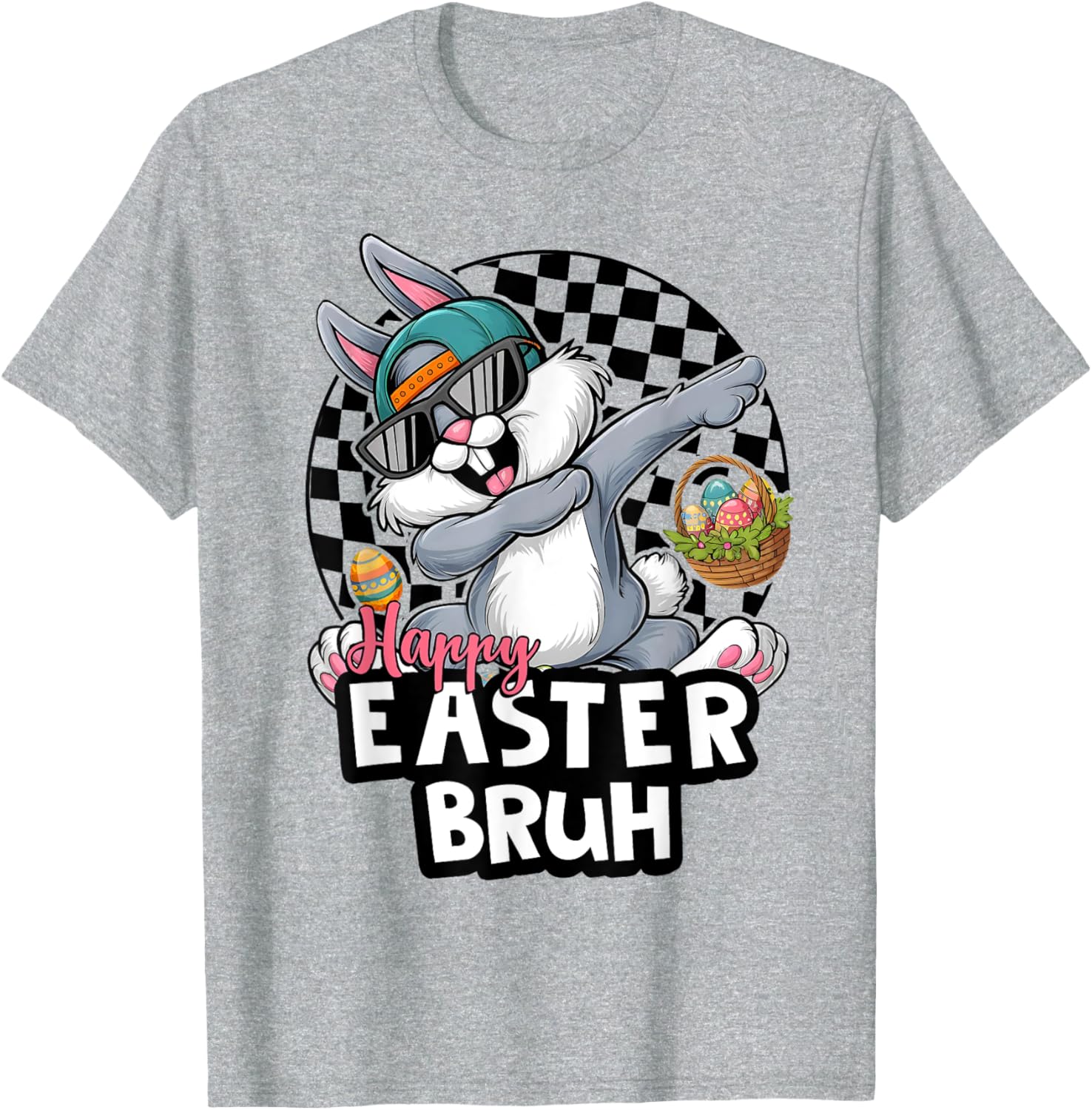 Dabbing Rabbit Sunglasses Happy Easter Bruh Bunny Spring Egg T-Shirt