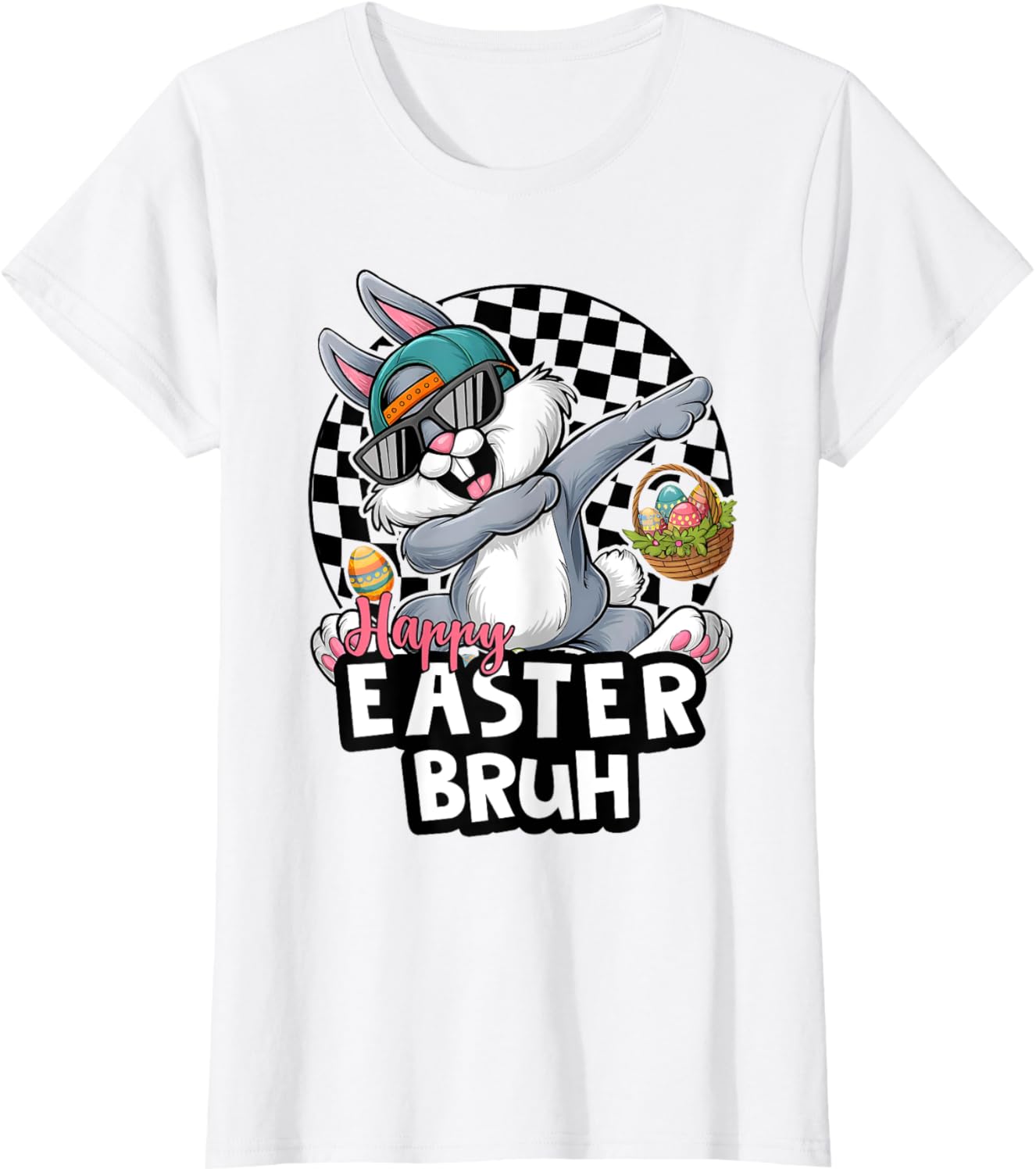 Dabbing Rabbit Sunglasses Happy Easter Bruh Bunny Spring Egg T-Shirt