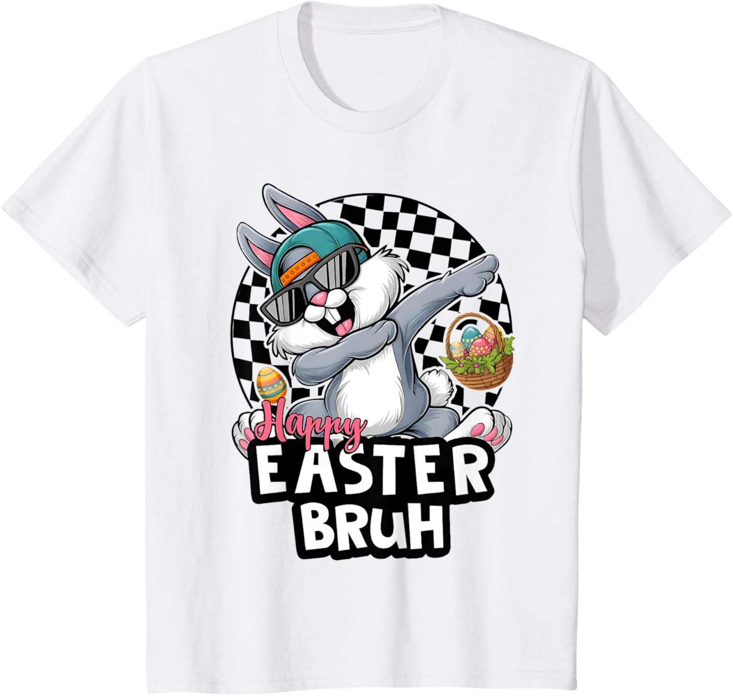 Dabbing Rabbit Sunglasses Happy Easter Bruh Bunny Spring Egg T-Shirt