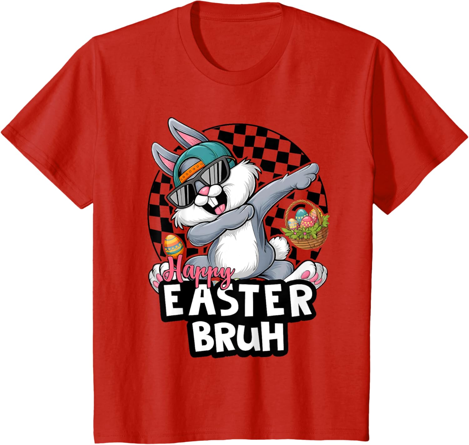 Dabbing Rabbit Sunglasses Happy Easter Bruh Bunny Spring Egg T-Shirt