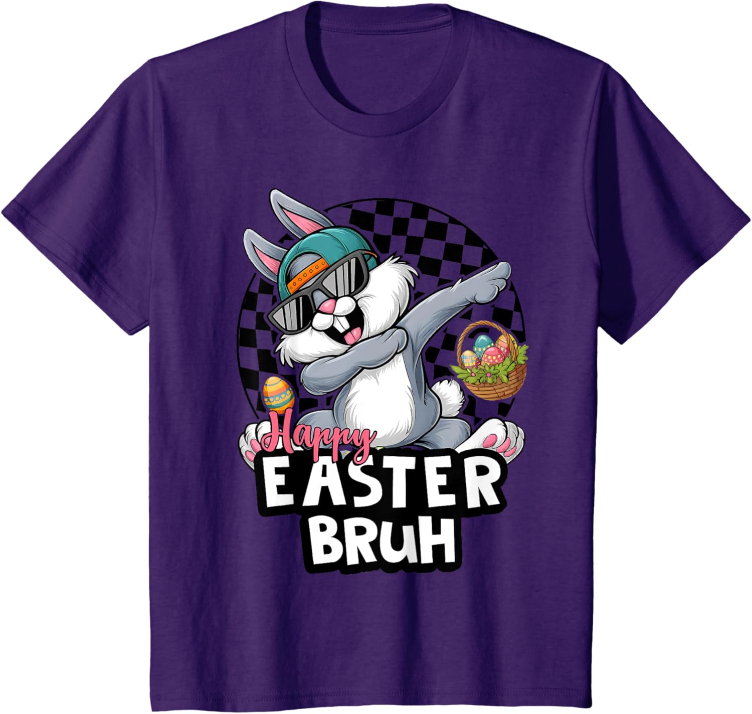 Dabbing Rabbit Sunglasses Happy Easter Bruh Bunny Spring Egg T-Shirt