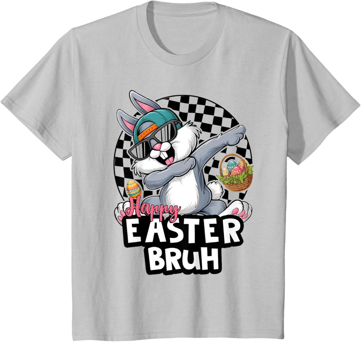 Dabbing Rabbit Sunglasses Happy Easter Bruh Bunny Spring Egg T-Shirt