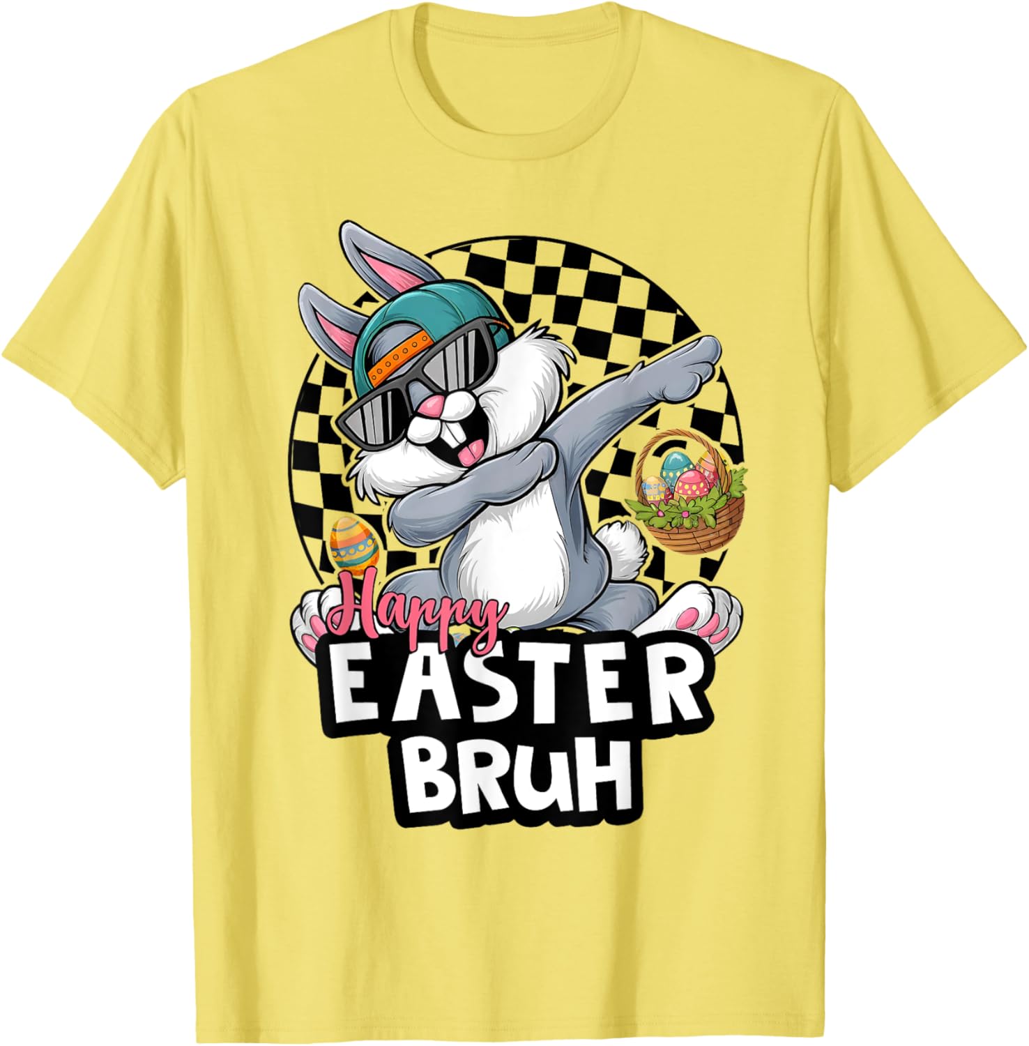 Dabbing Rabbit Sunglasses Happy Easter Bruh Bunny Spring Egg T-Shirt