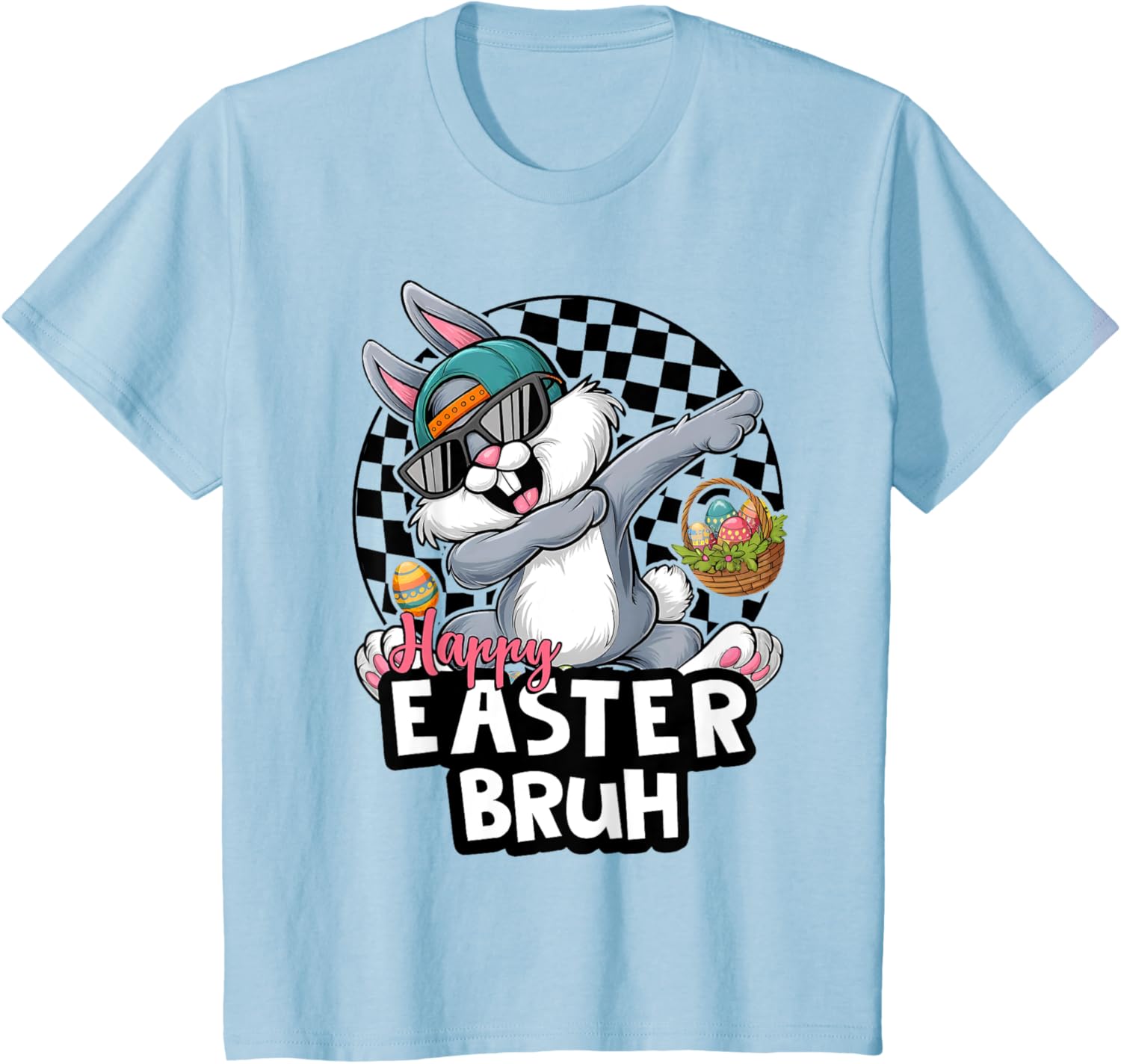 Dabbing Rabbit Sunglasses Happy Easter Bruh Bunny Spring Egg T-Shirt