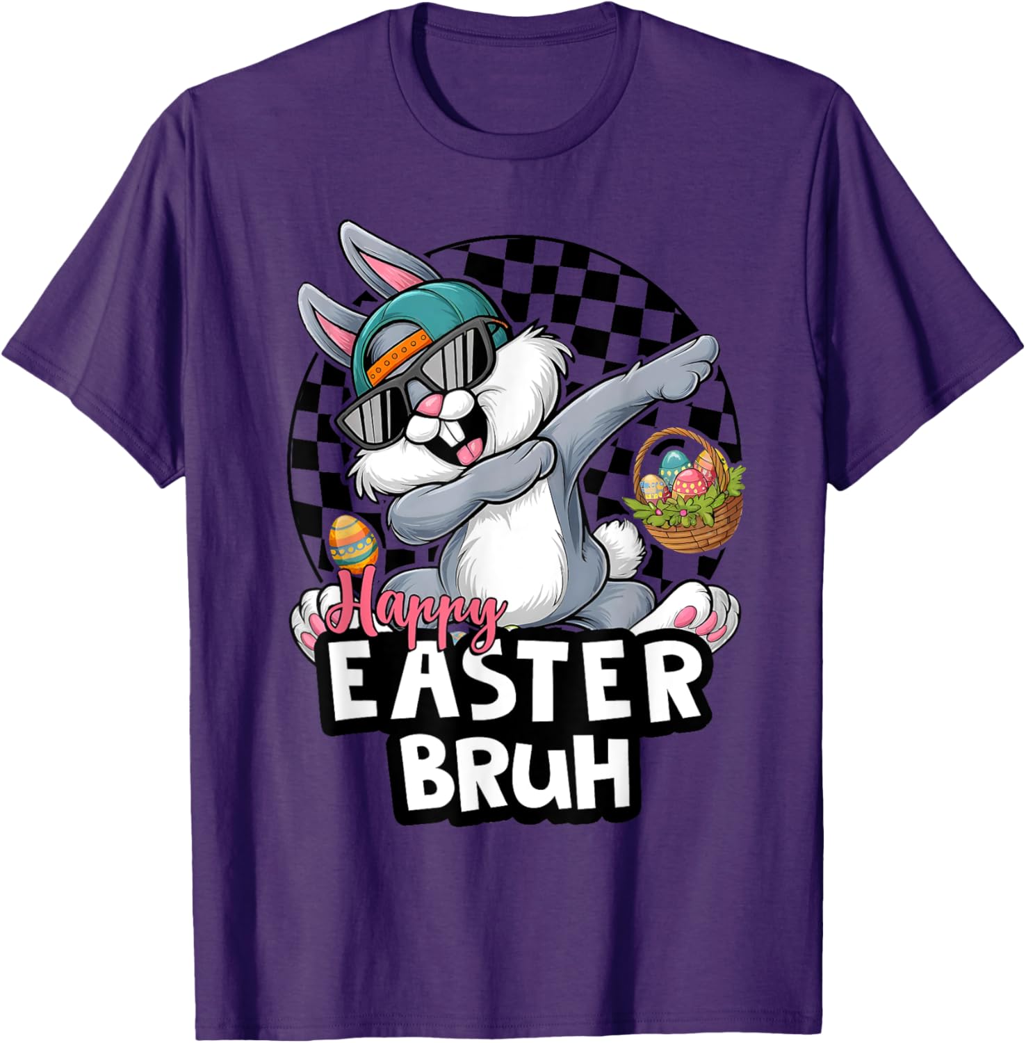 Dabbing Rabbit Sunglasses Happy Easter Bruh Bunny Spring Egg T-Shirt