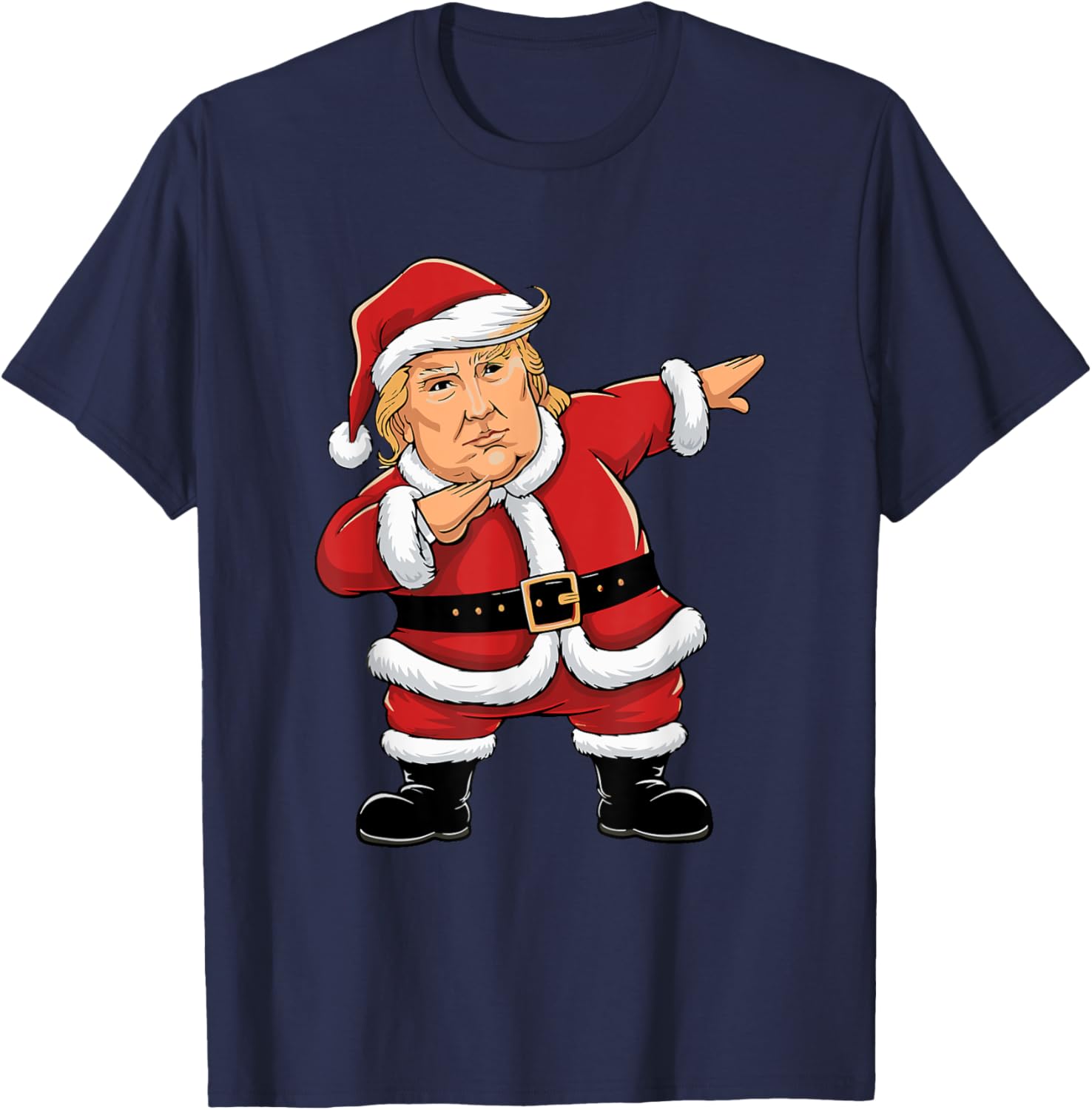 Dabbing Santa Trump Xmas Lights Girls Boys Kids Christmas T-Shirt