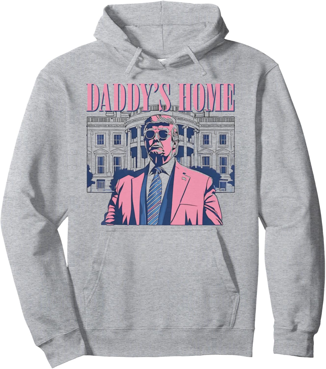 Daddy's Home Trump Pink 2024 Maga 2024 Trump Return 45 47 Pullover Hoodie