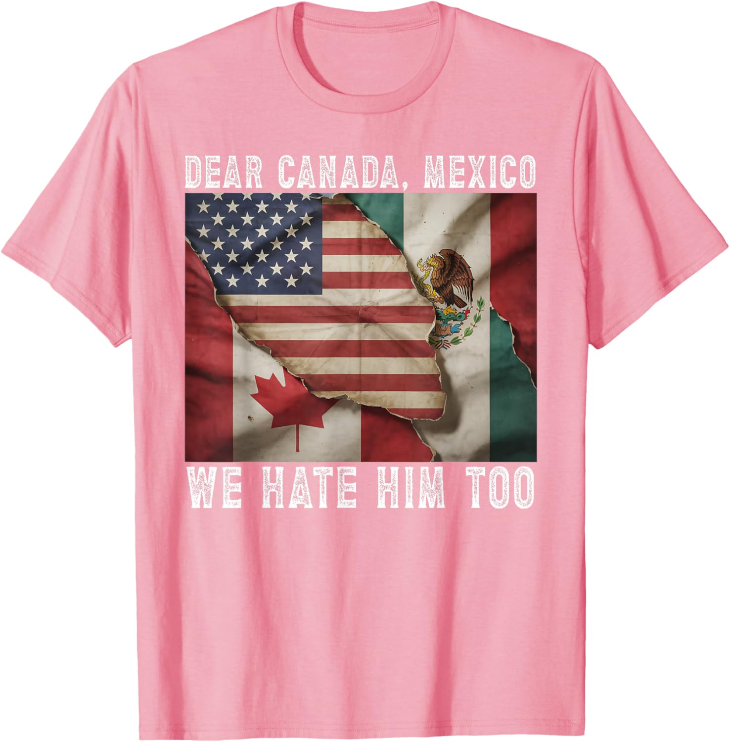 Dear Canada - Mexico We Hate Him Too Political Protest T-Shirt