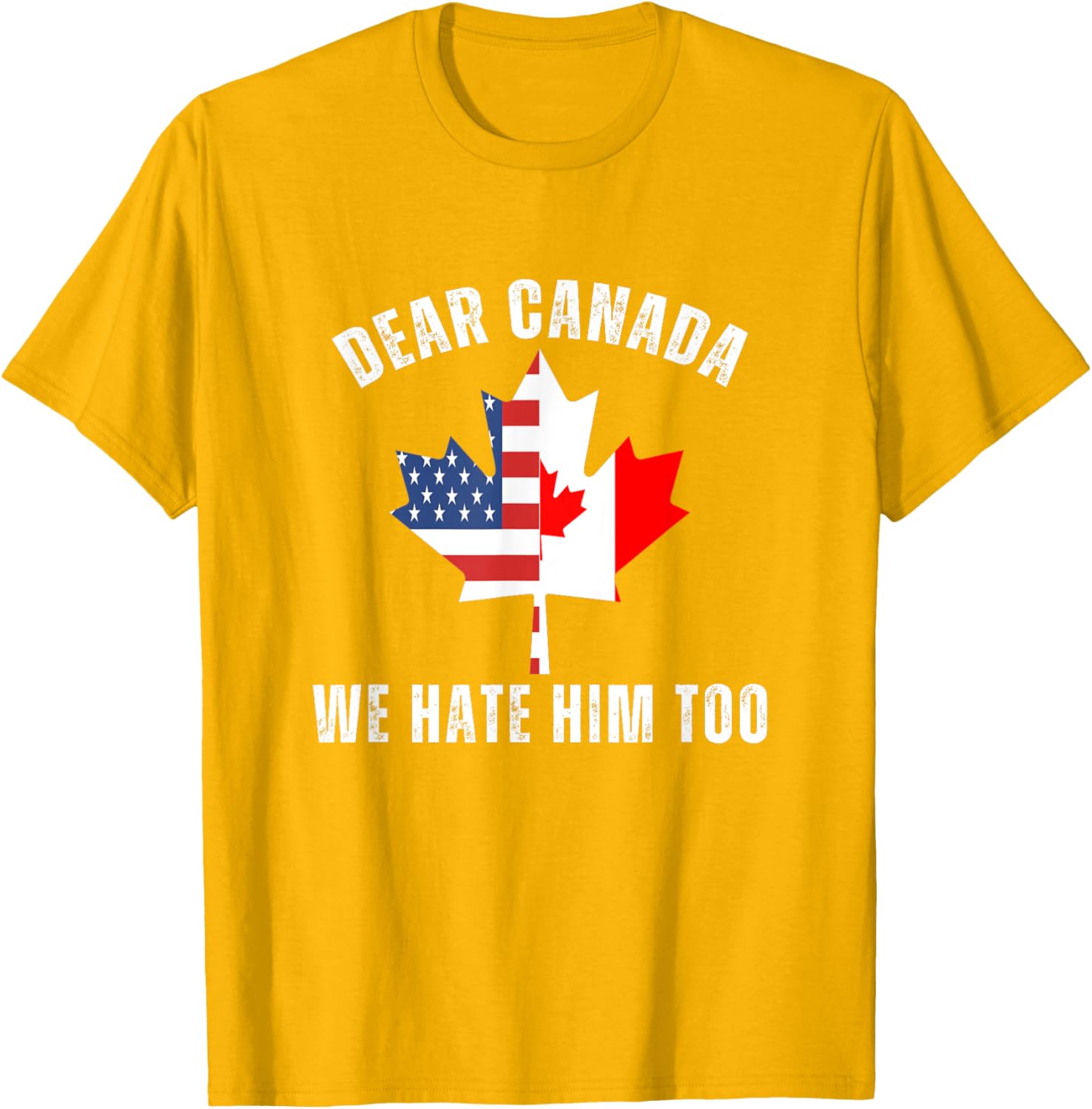 Dear Canada We Hate Him Too Anti Trump Canadian Protest T-Shirt