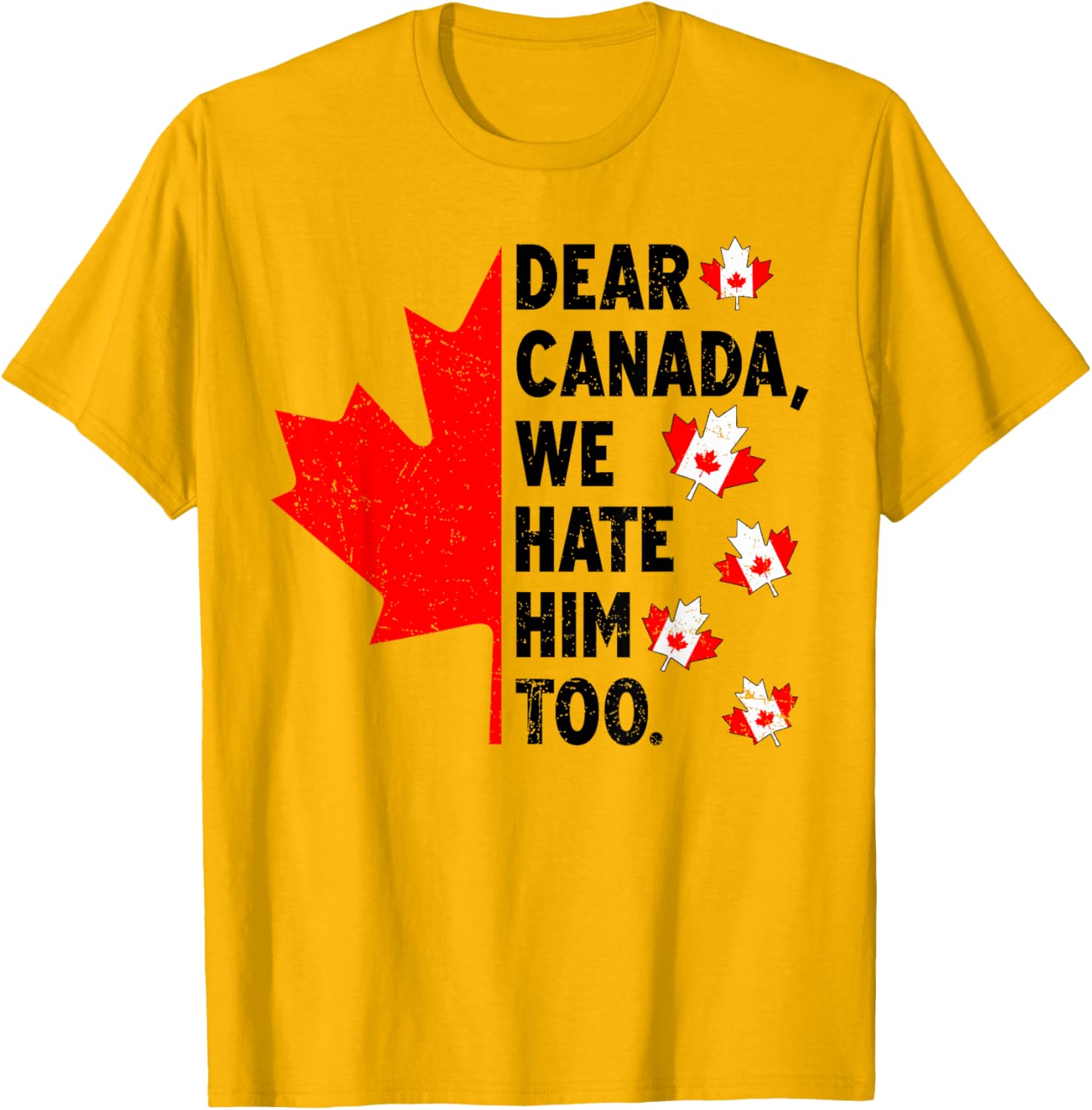 Dear Canada We Hate Him Too Anti Trump Political Protest T-Shirt