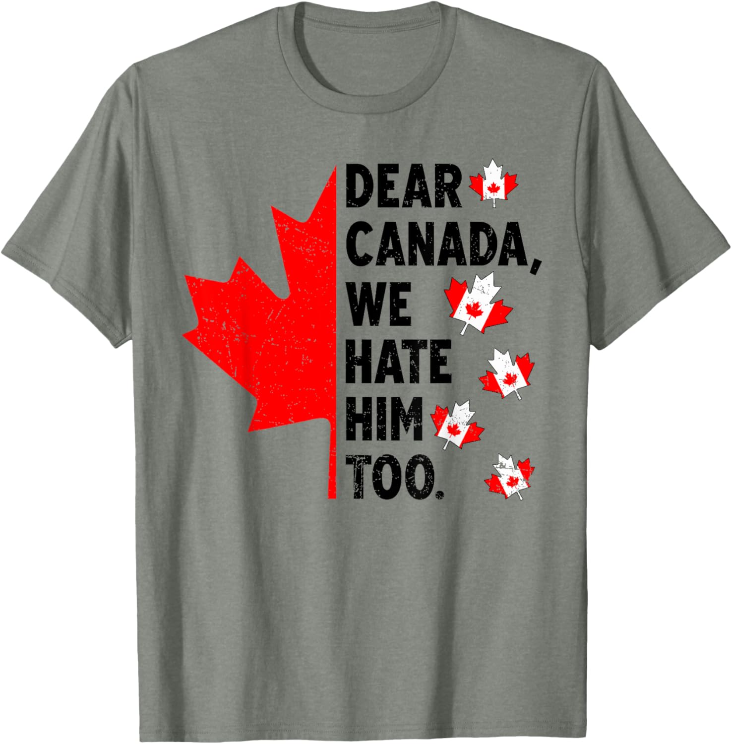 Dear Canada We Hate Him Too Anti Trump Political Protest T-Shirt