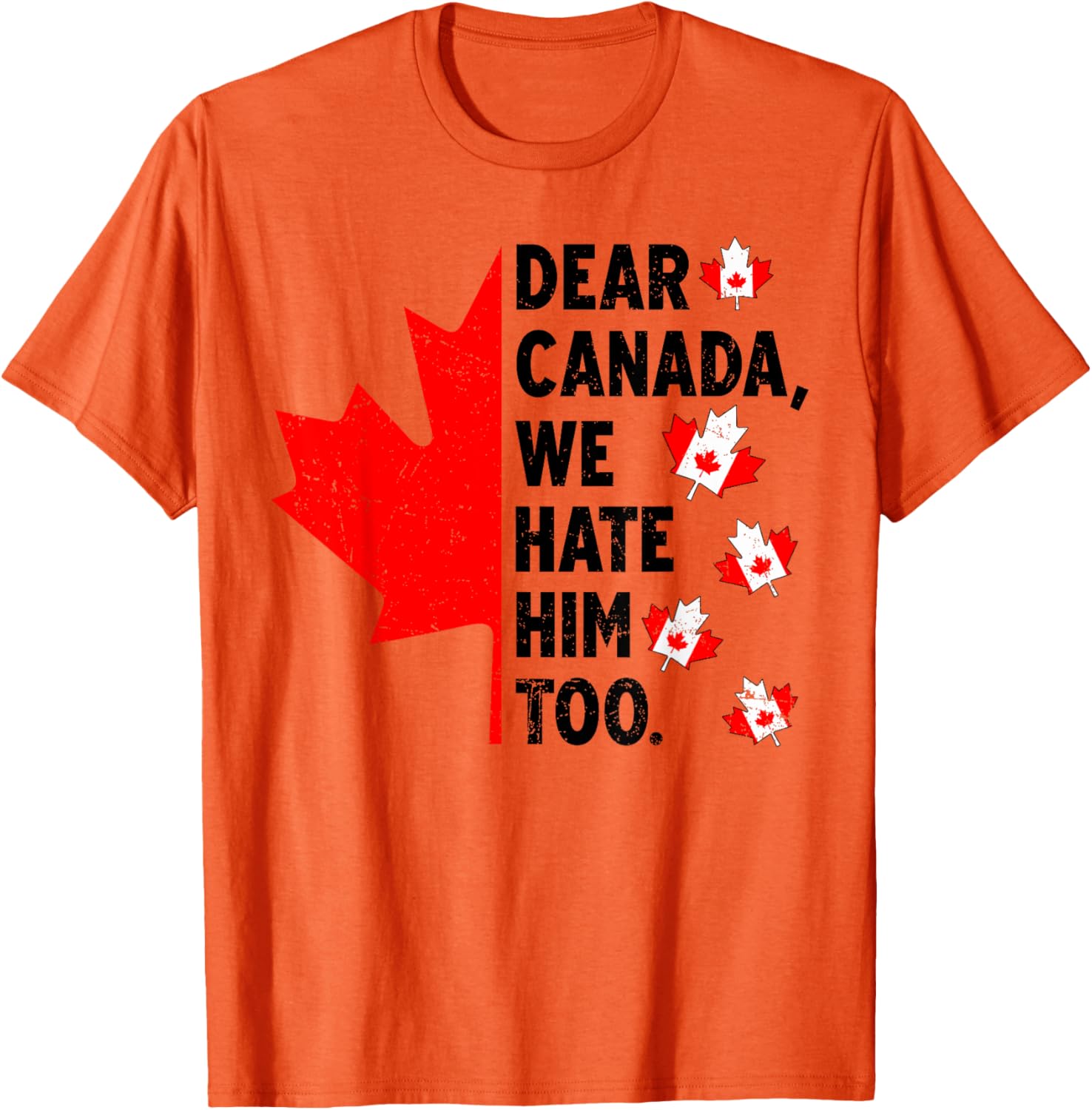 Dear Canada We Hate Him Too Anti Trump Political Protest T-Shirt