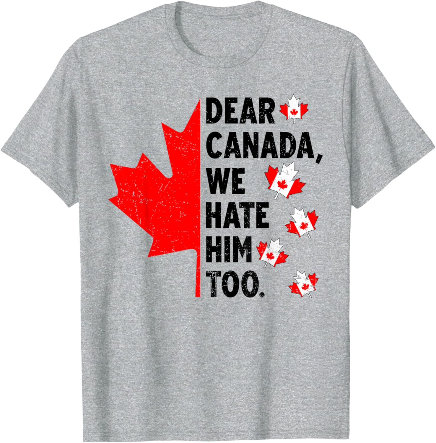 Dear Canada We Hate Him Too Anti Trump Political Protest T-Shirt