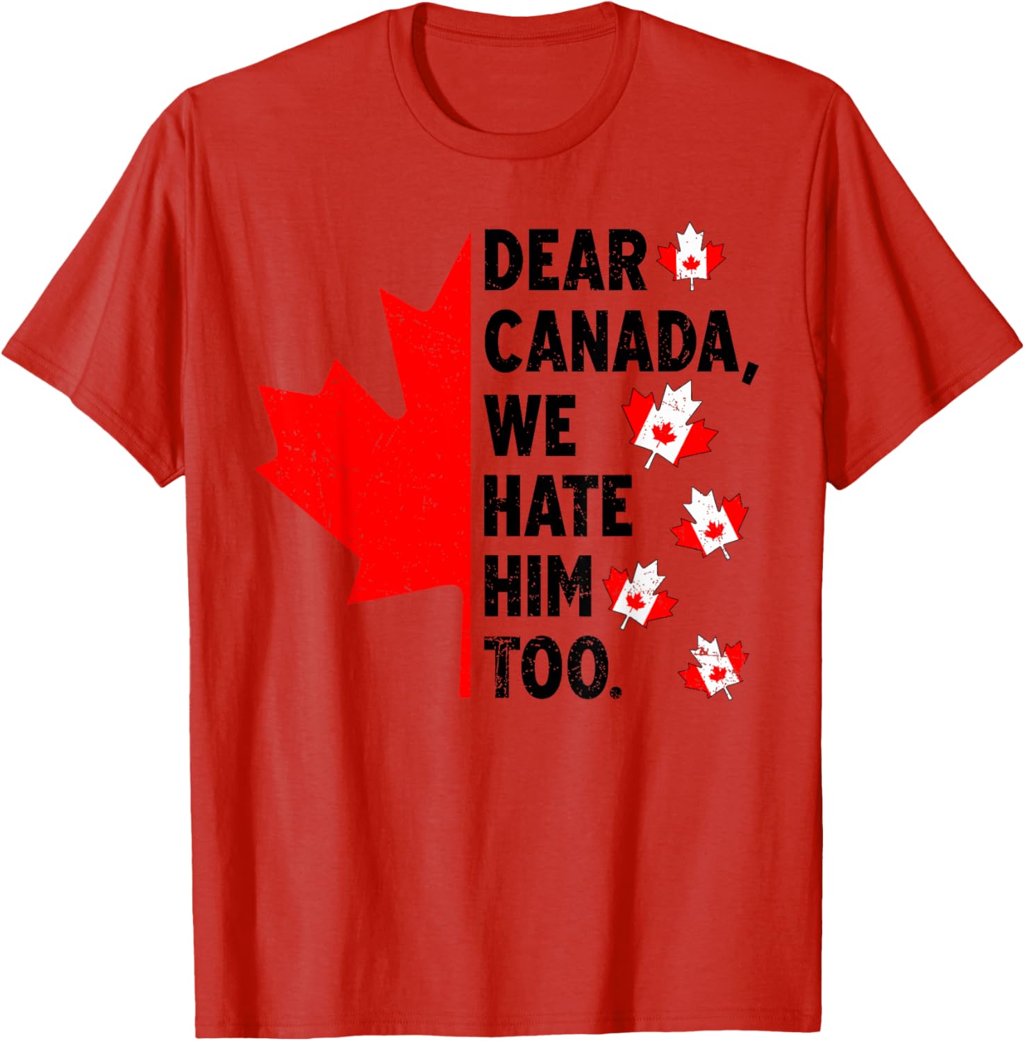 Dear Canada We Hate Him Too Anti Trump Political Protest T-Shirt