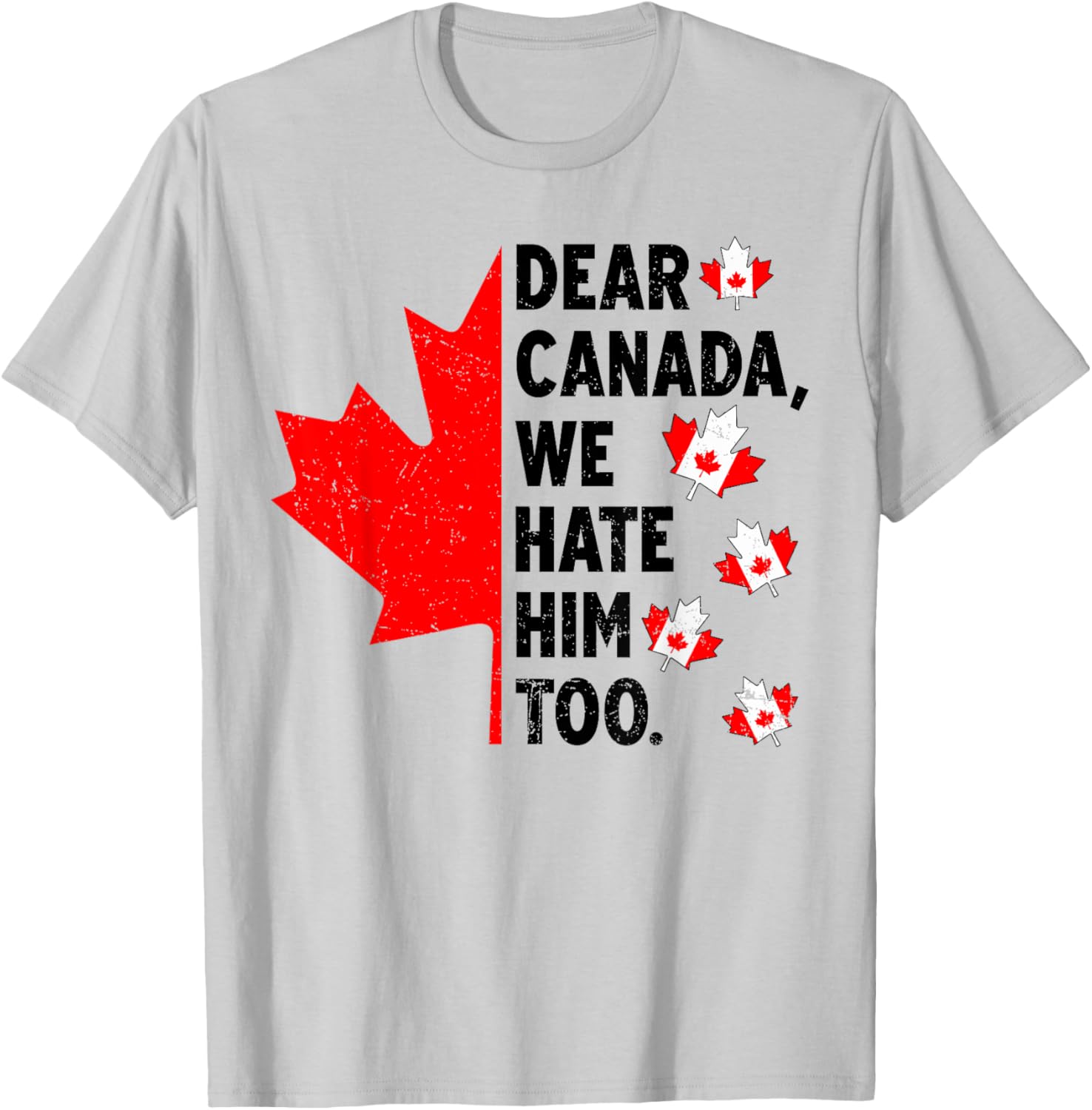 Dear Canada We Hate Him Too Anti Trump Political Protest T-Shirt