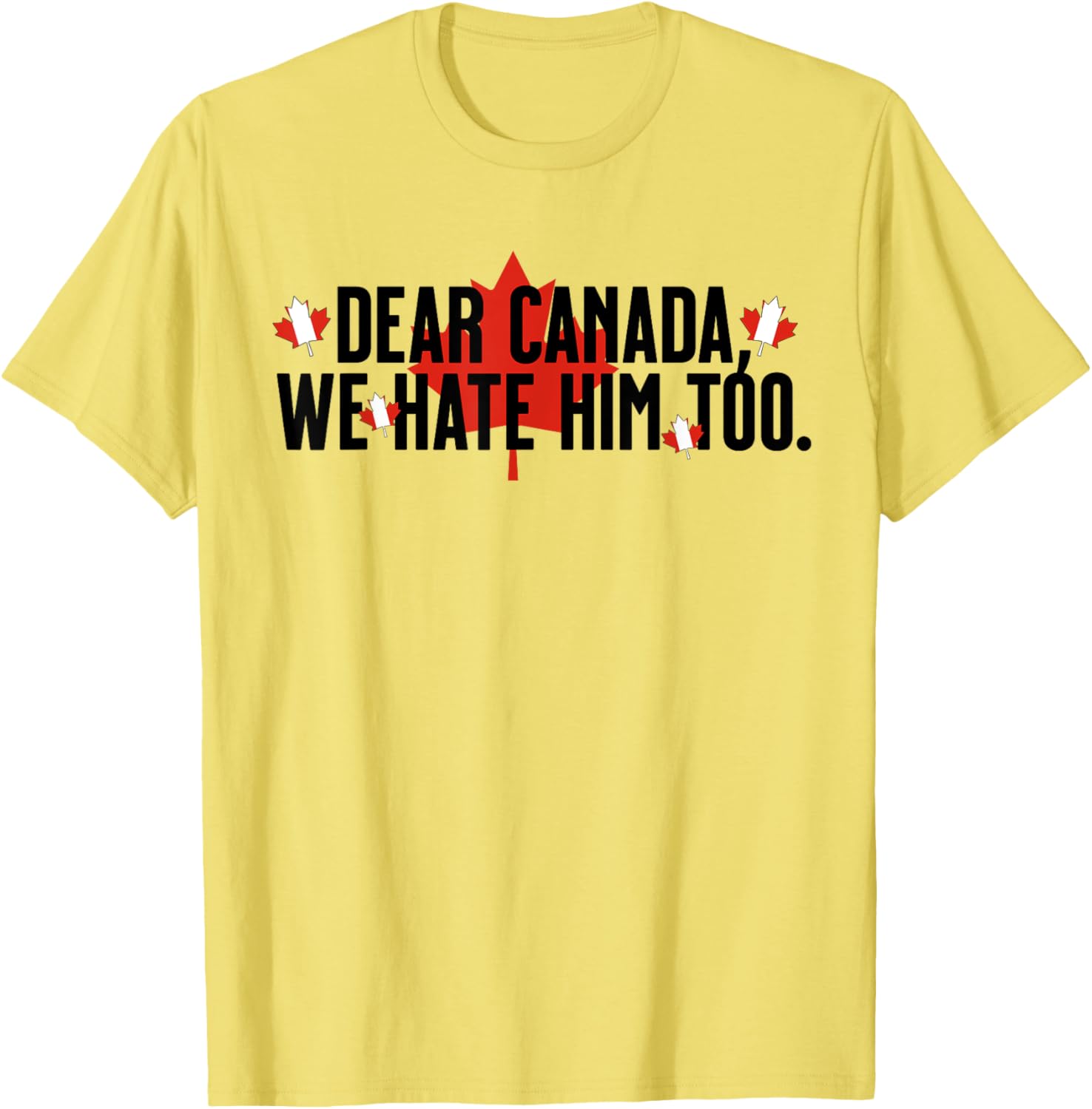 Dear Canada We Hate Him Too Anti Trump Political Protest T-Shirt