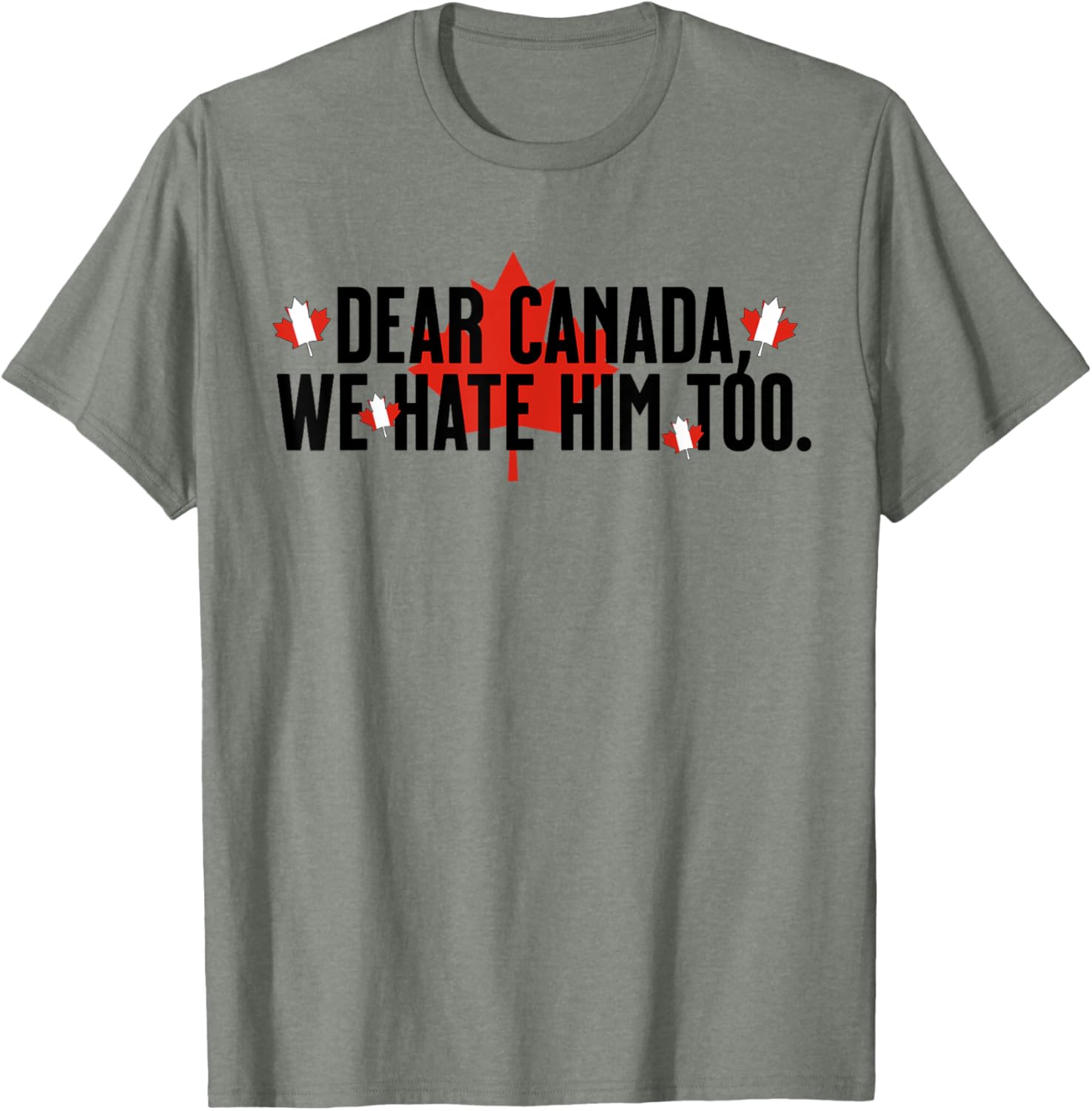 Dear Canada We Hate Him Too Anti Trump Political Protest T-Shirt