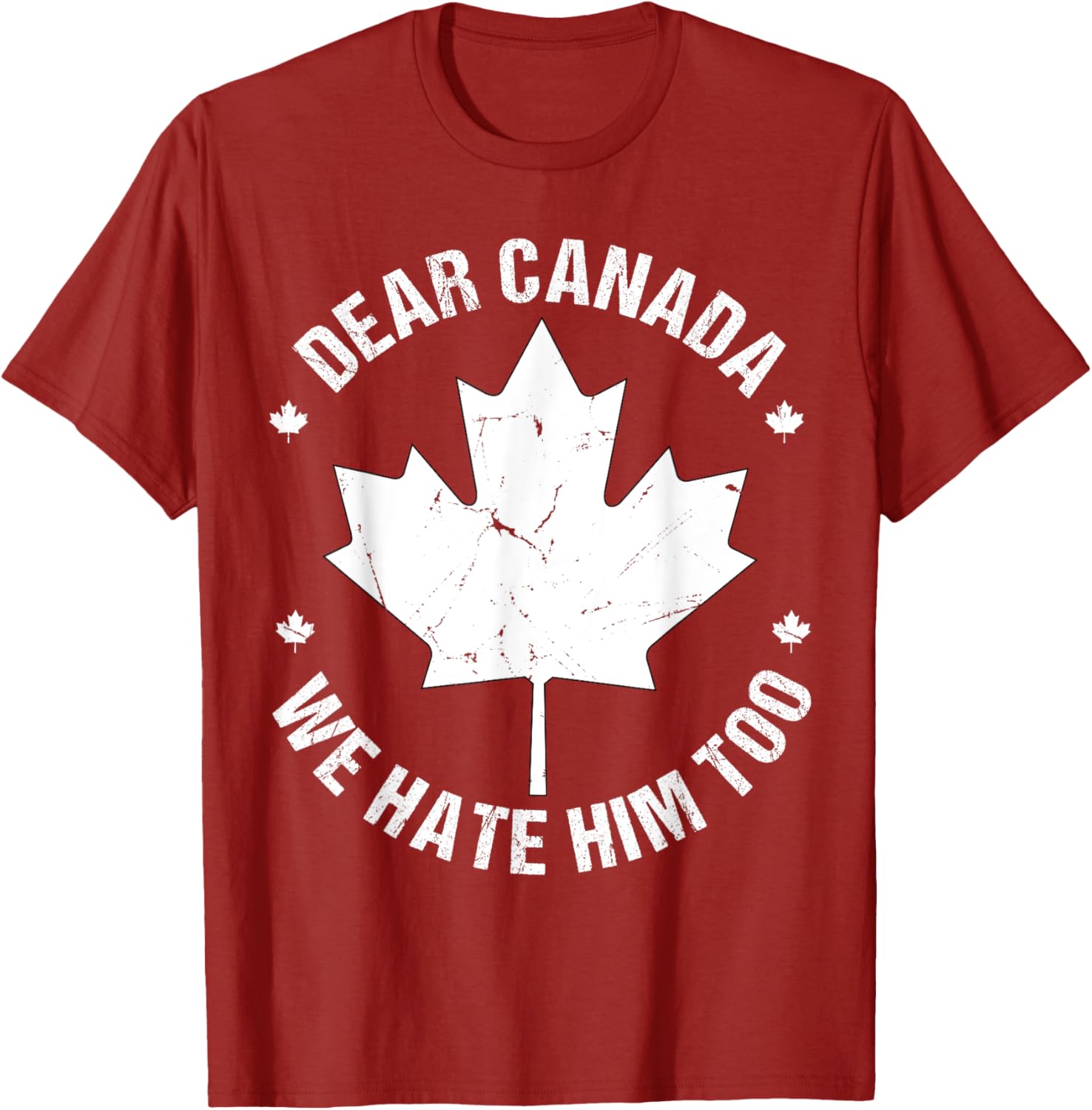 Dear Canada We Hate Him Too Bold Statement T-Shirt