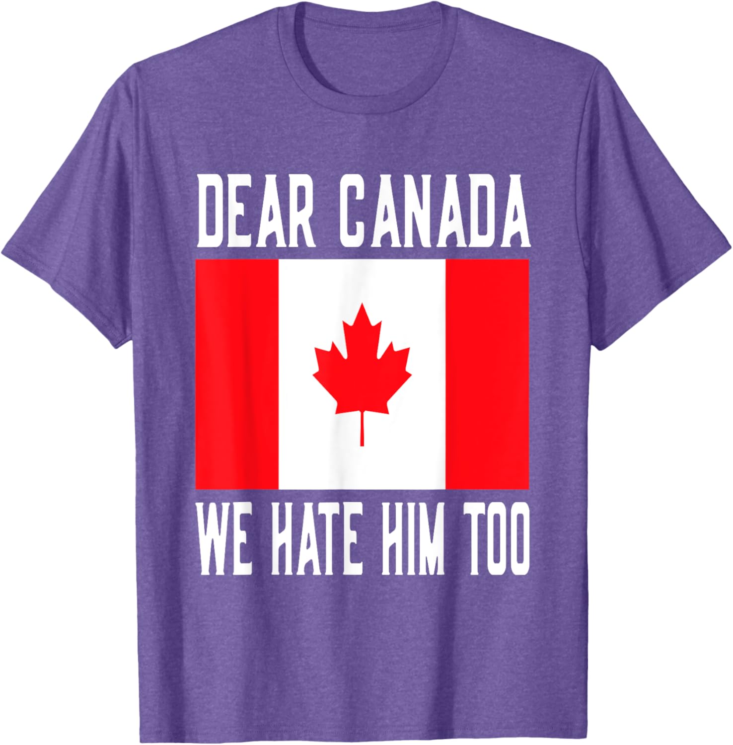 Dear Canada We Hate Him Too Canada Flag T-Shirt