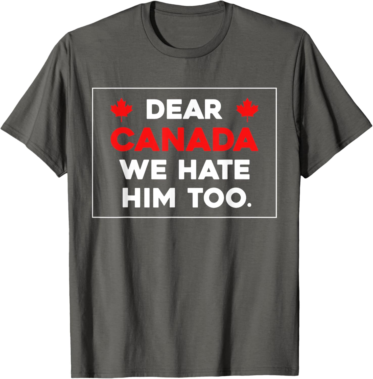 Dear Canada We Hate Him Too Canada Pride T-Shirt