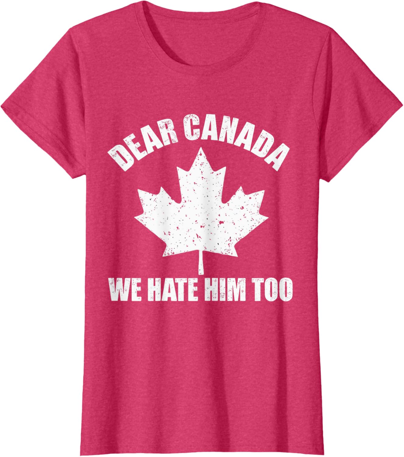Dear Canada We Hate Him Too Funny Political Protest Tee T-Shirt