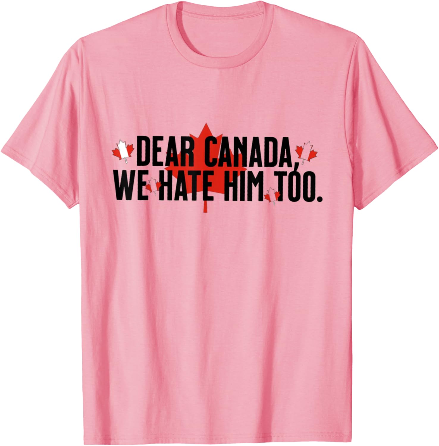 Dear Canada We Hate Him Too Political Protest - Red T-Shirt