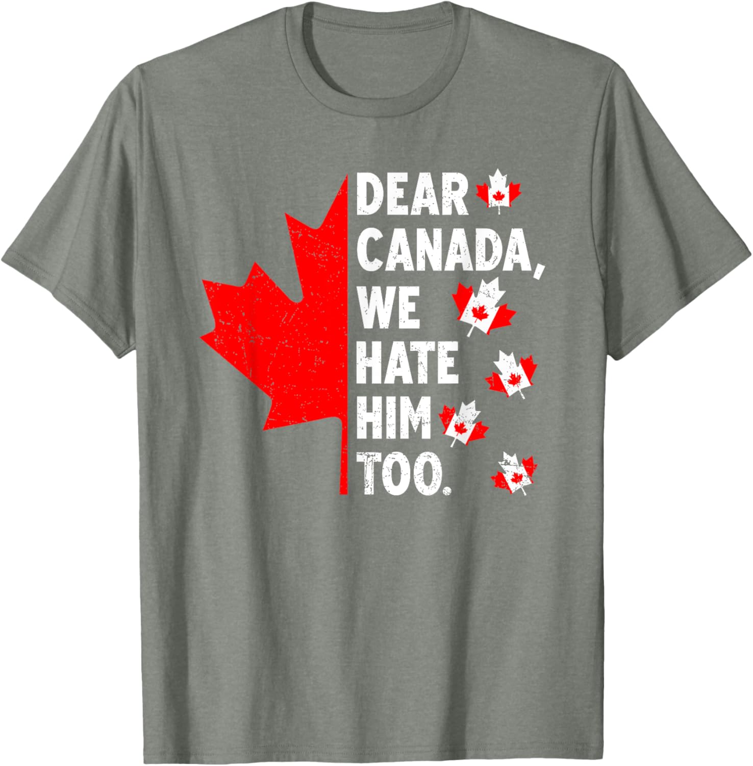 Dear Canada We Hate Him Too Political Protest T-Shirt
