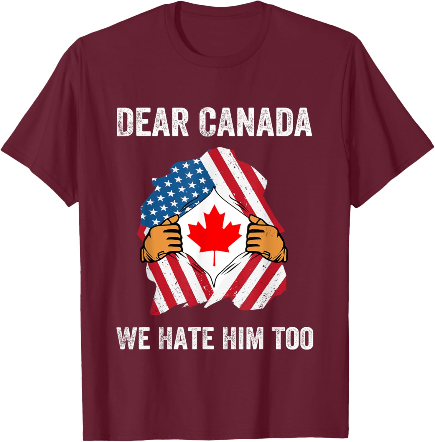 Dear Canada We Hate Him Too Political Protest T-Shirt