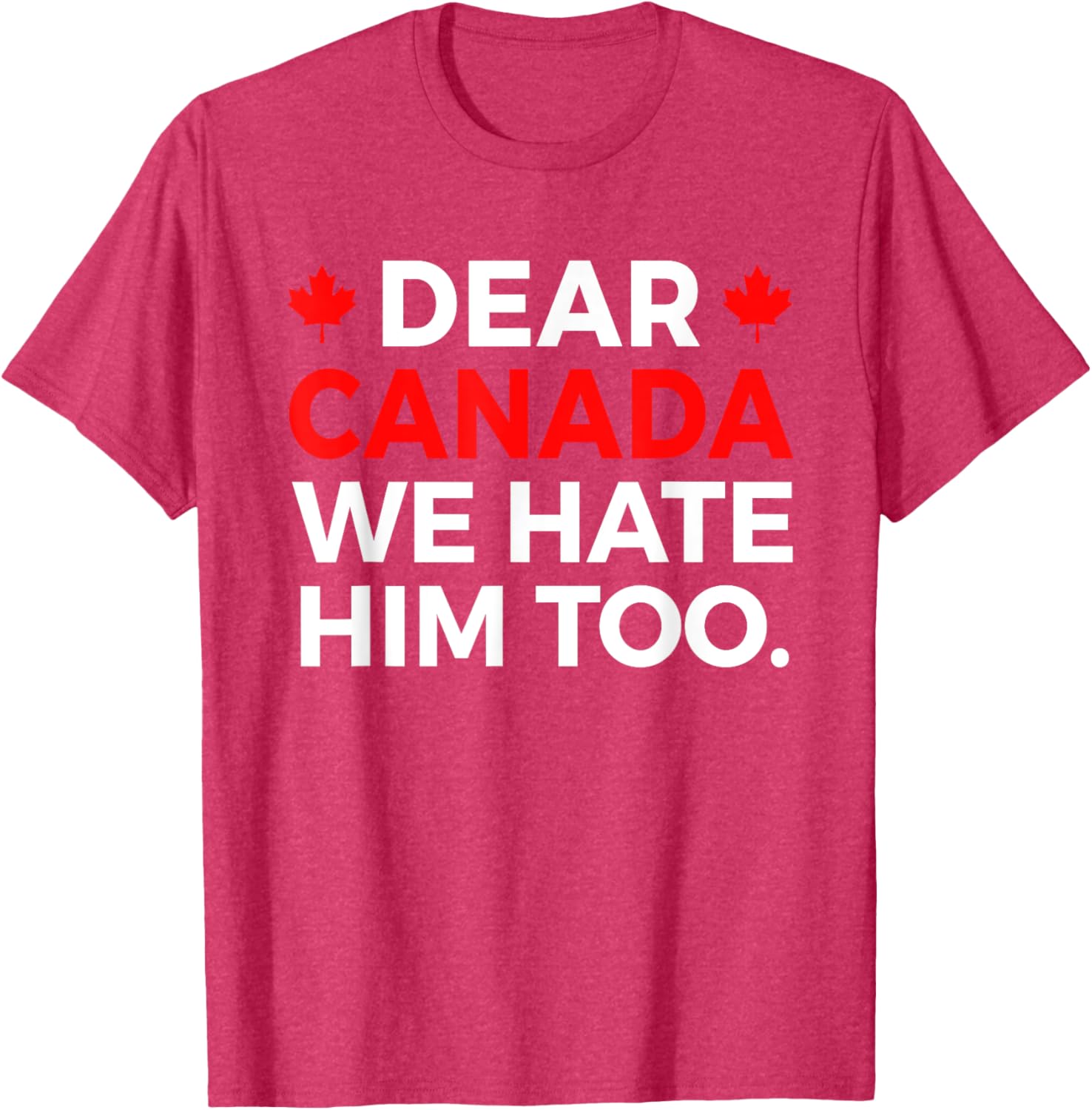 Dear Canada We Hate Him Too Political Protest T-Shirt