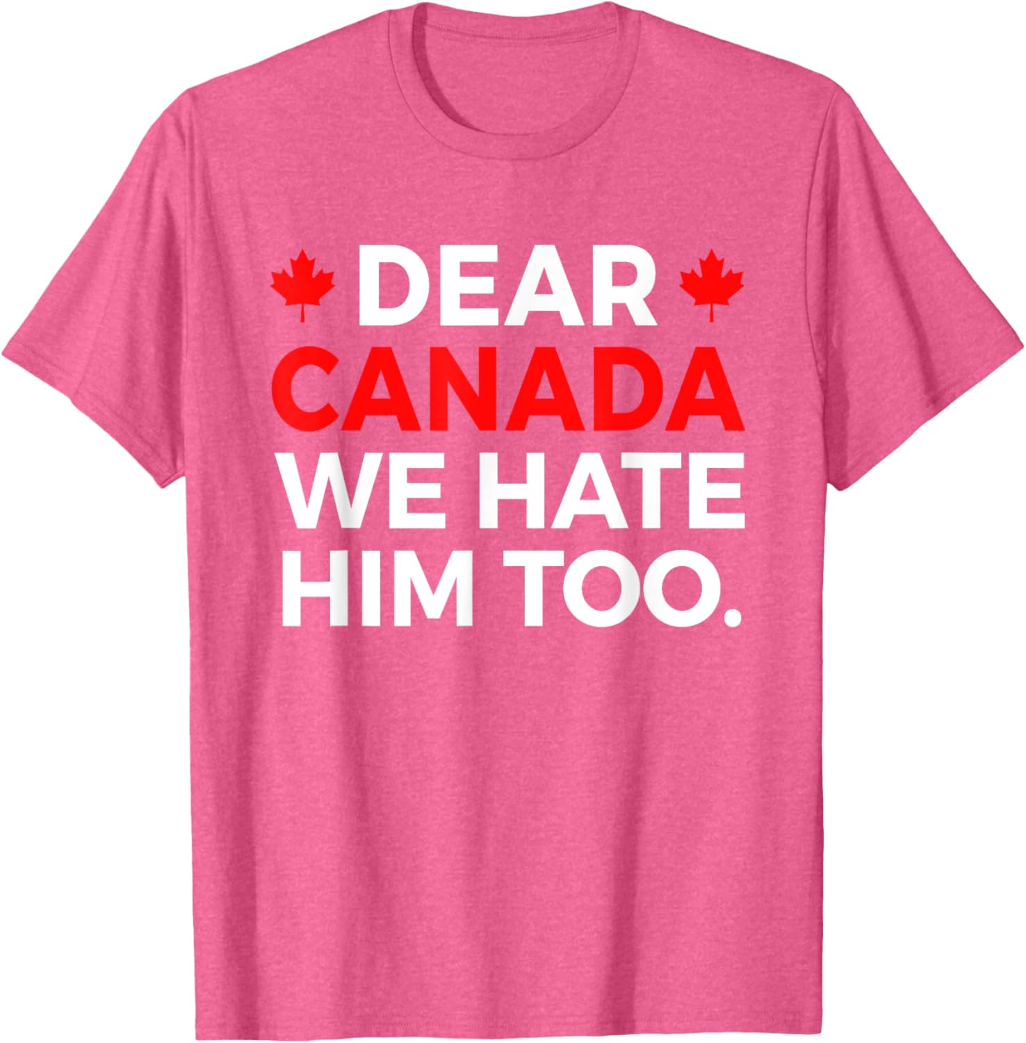 Dear Canada We Hate Him Too Political Protest T-Shirt