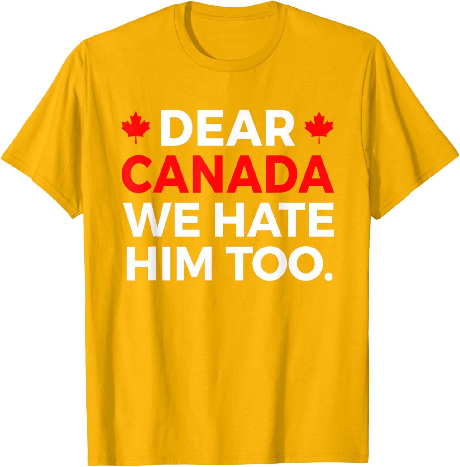Dear Canada We Hate Him Too Political Protest T-Shirt