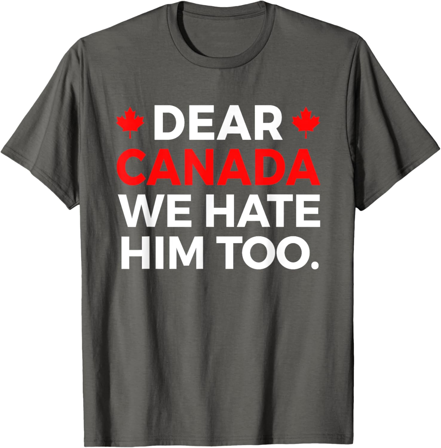 Dear Canada We Hate Him Too Political Protest T-Shirt