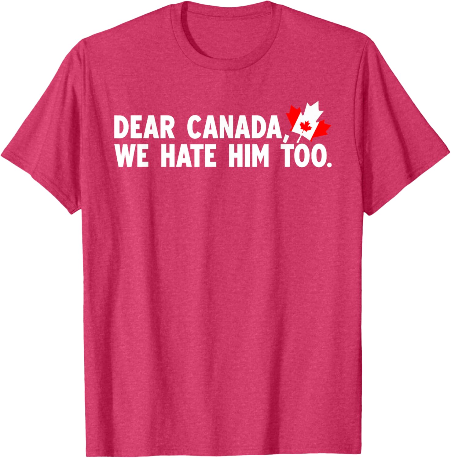 Dear Canada We Hate Him Too Political Protest T-Shirt