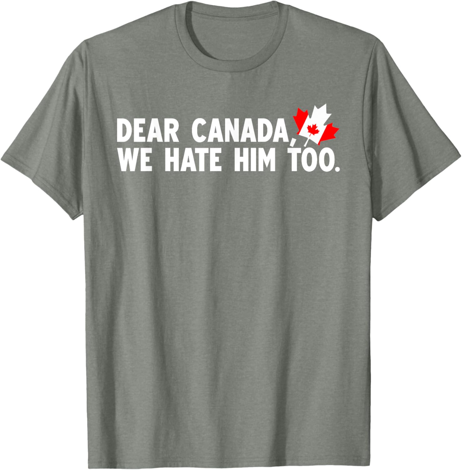 Dear Canada We Hate Him Too Political Protest T-Shirt