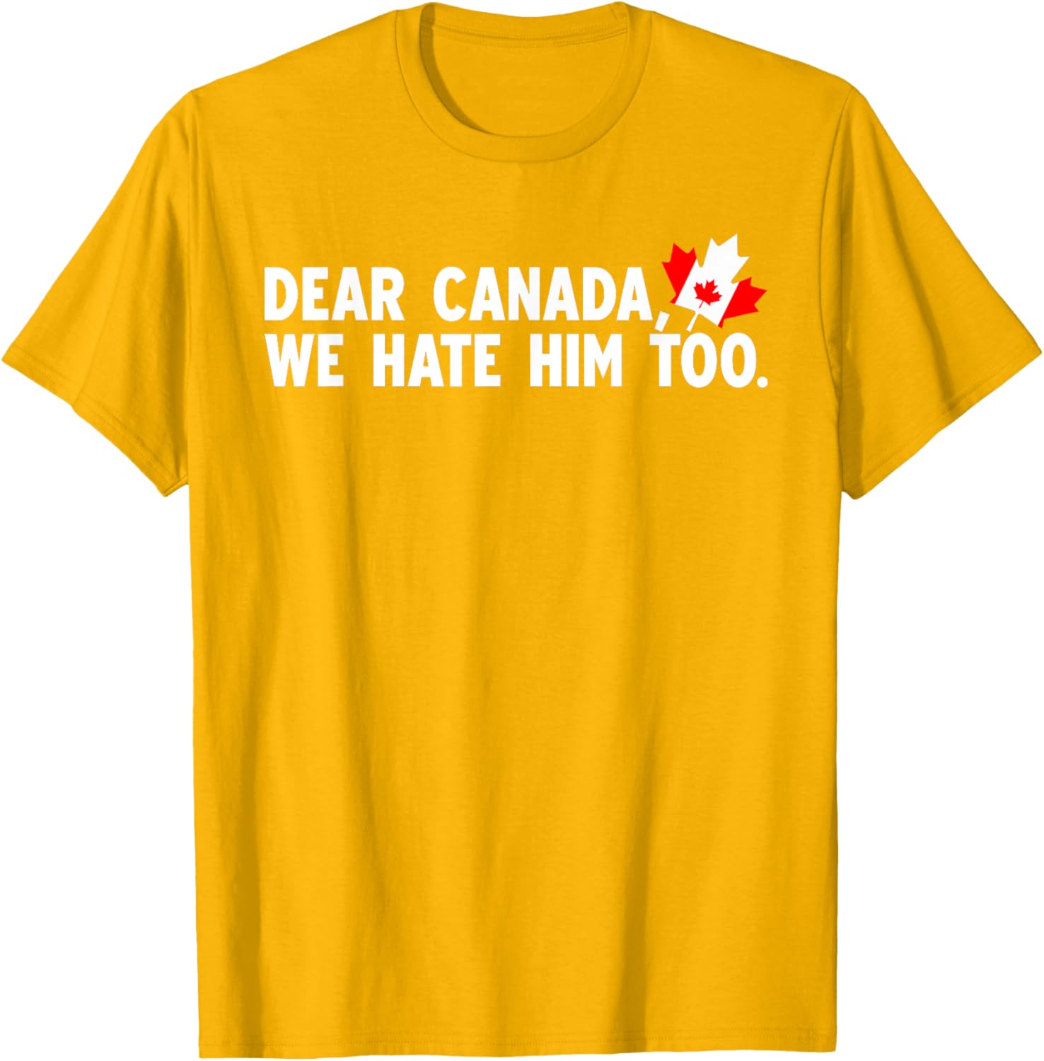 Dear Canada We Hate Him Too Political Protest T-Shirt