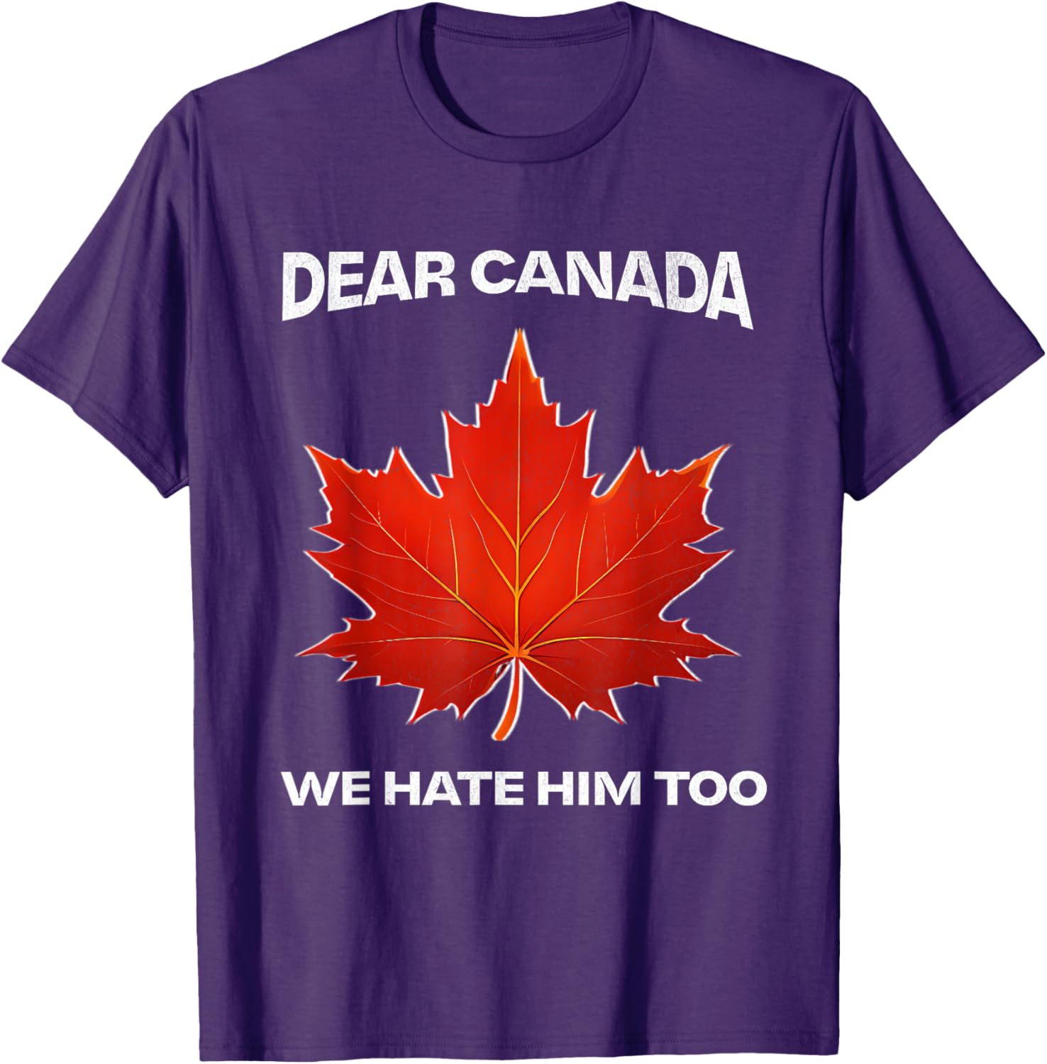Dear Canada We Hate Him Too Political Protest T-Shirt