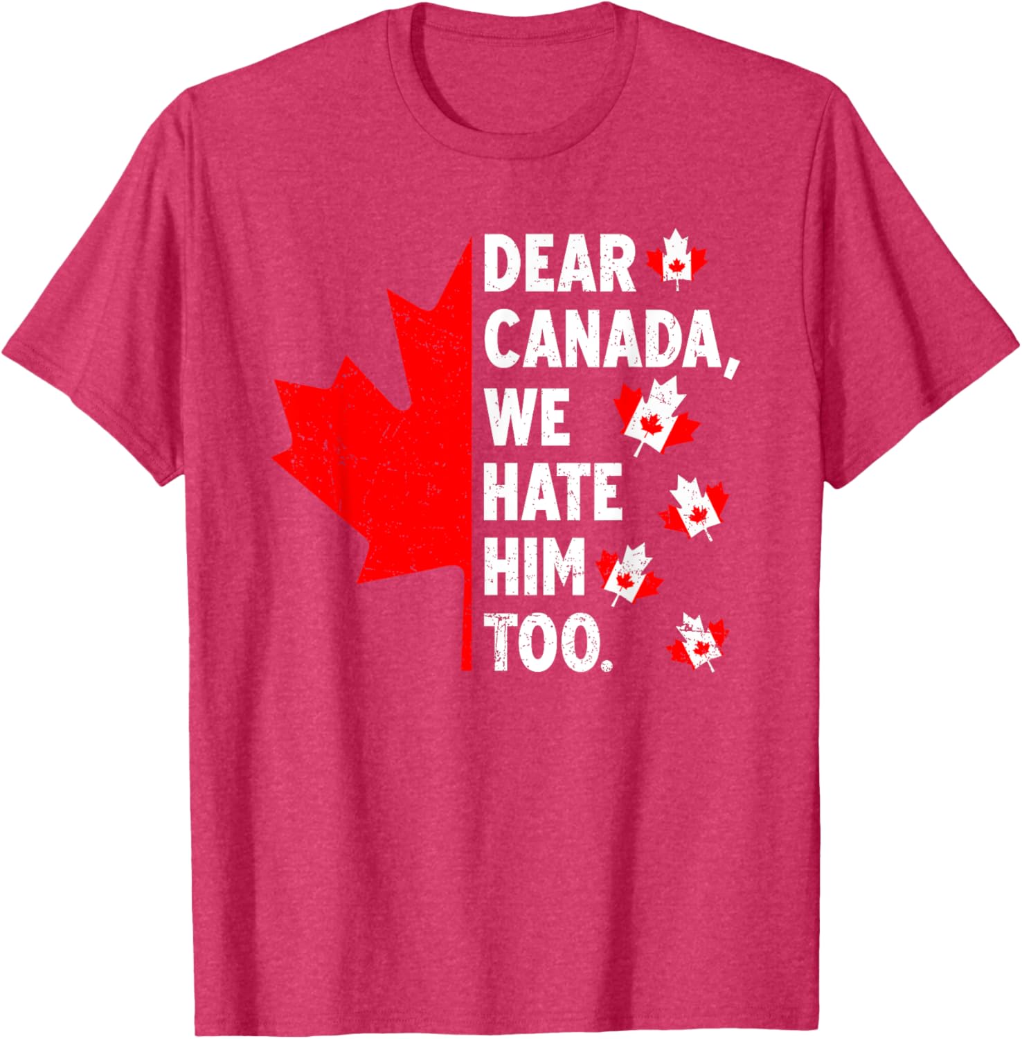 Dear Canada We Hate Him Too Political Protest T-Shirt