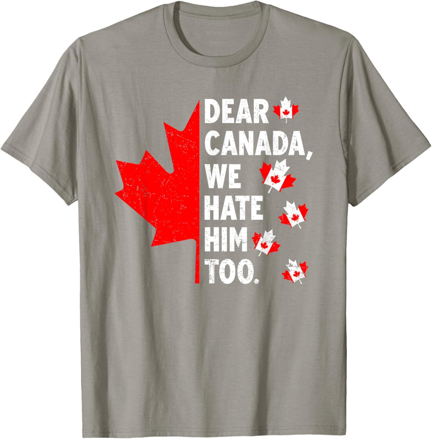 Dear Canada We Hate Him Too Political Protest T-Shirt